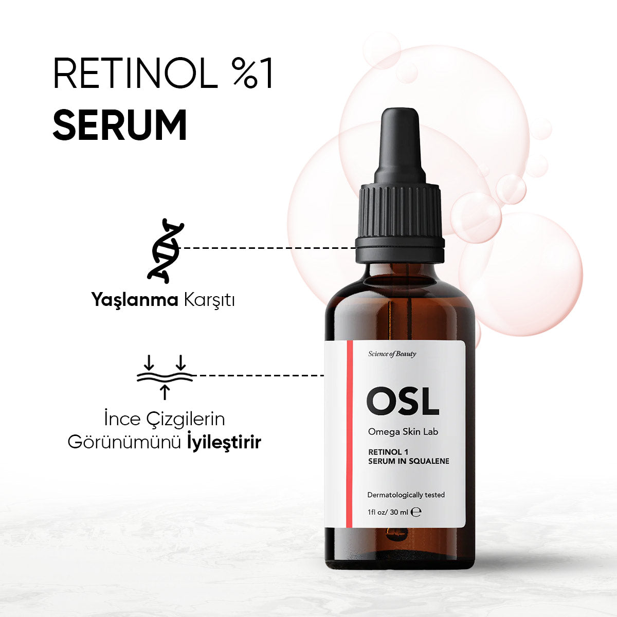 Omega Skin Lab Retinol 1 Serum in Squalene