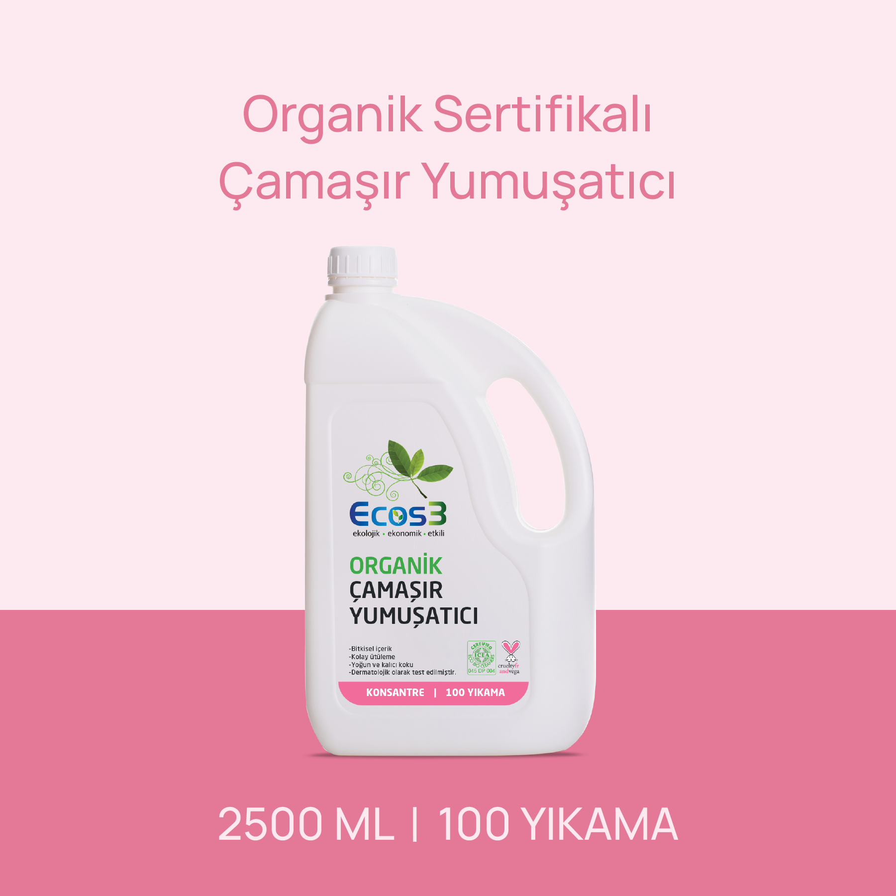 Ecos3 Organik Çamaşır Yumuşatıcı