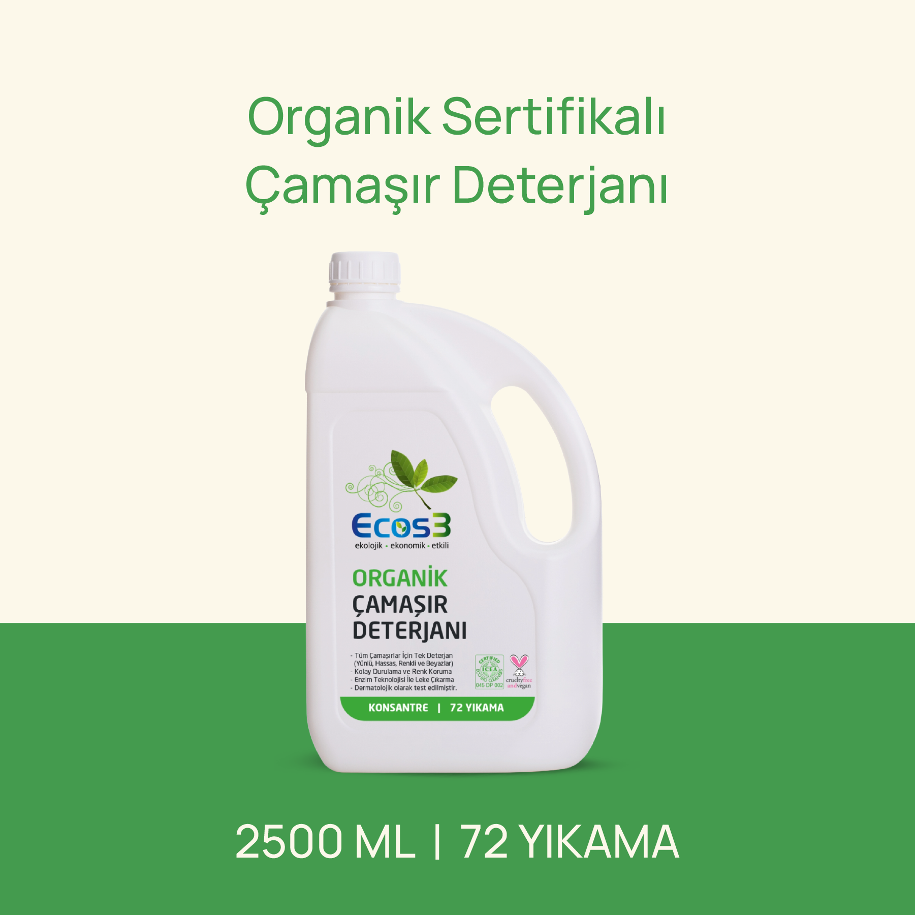 Ecos3 Organik Çamaşır Deterjanı