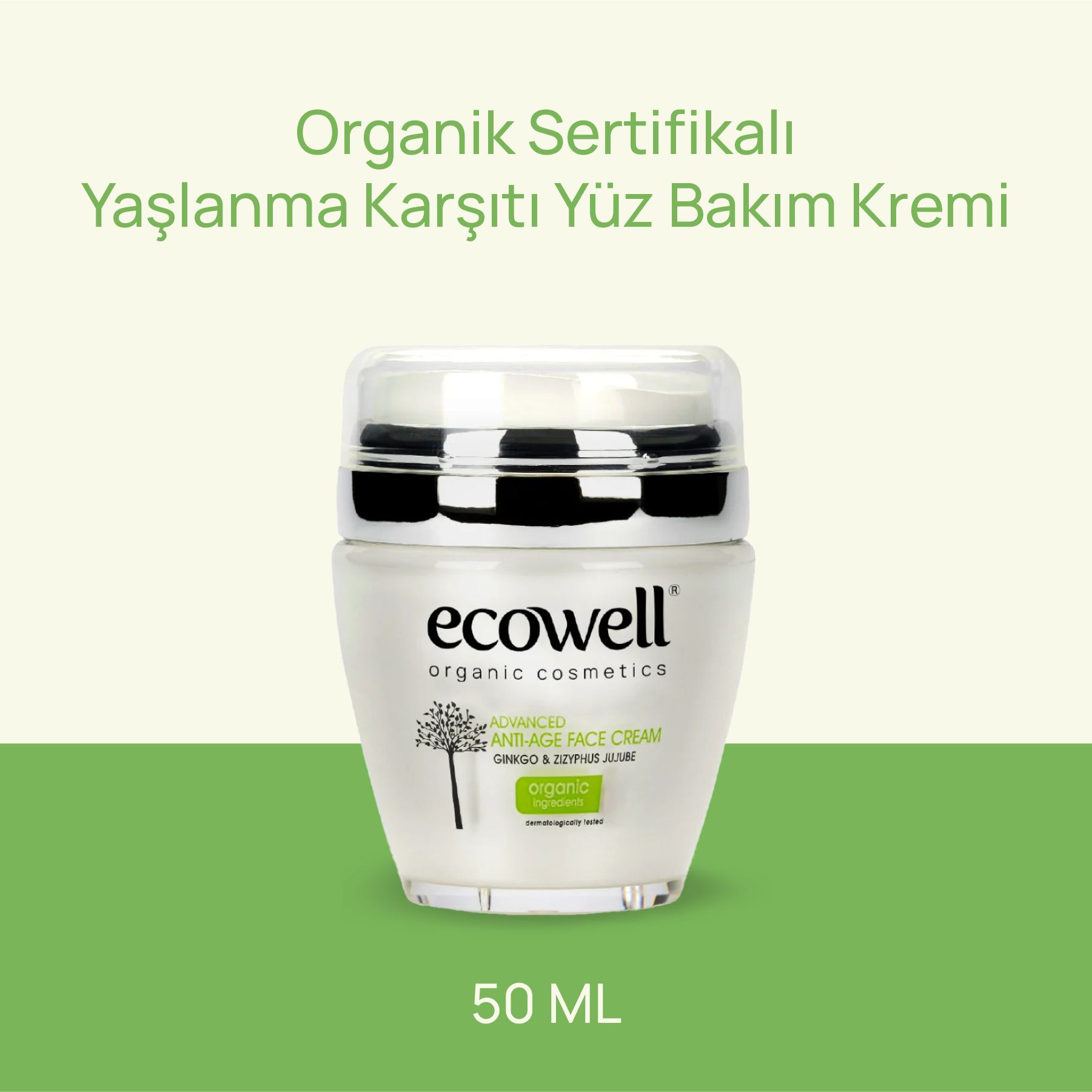 Ecowell Ginkolu Yaşlanma Karşıtı Yüz Bakım Kremi