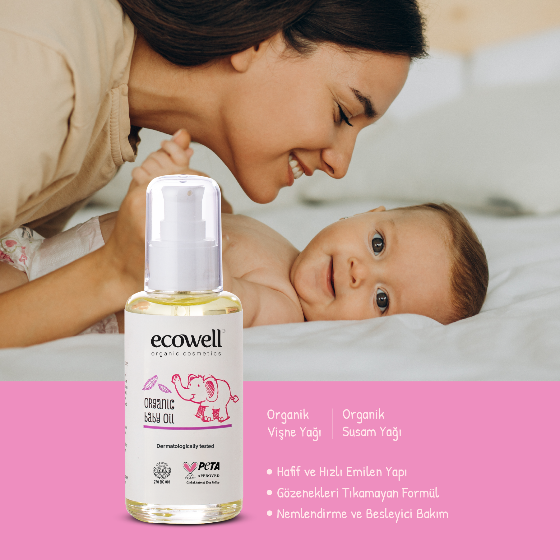 Ecowell Organik Bebek Yağı