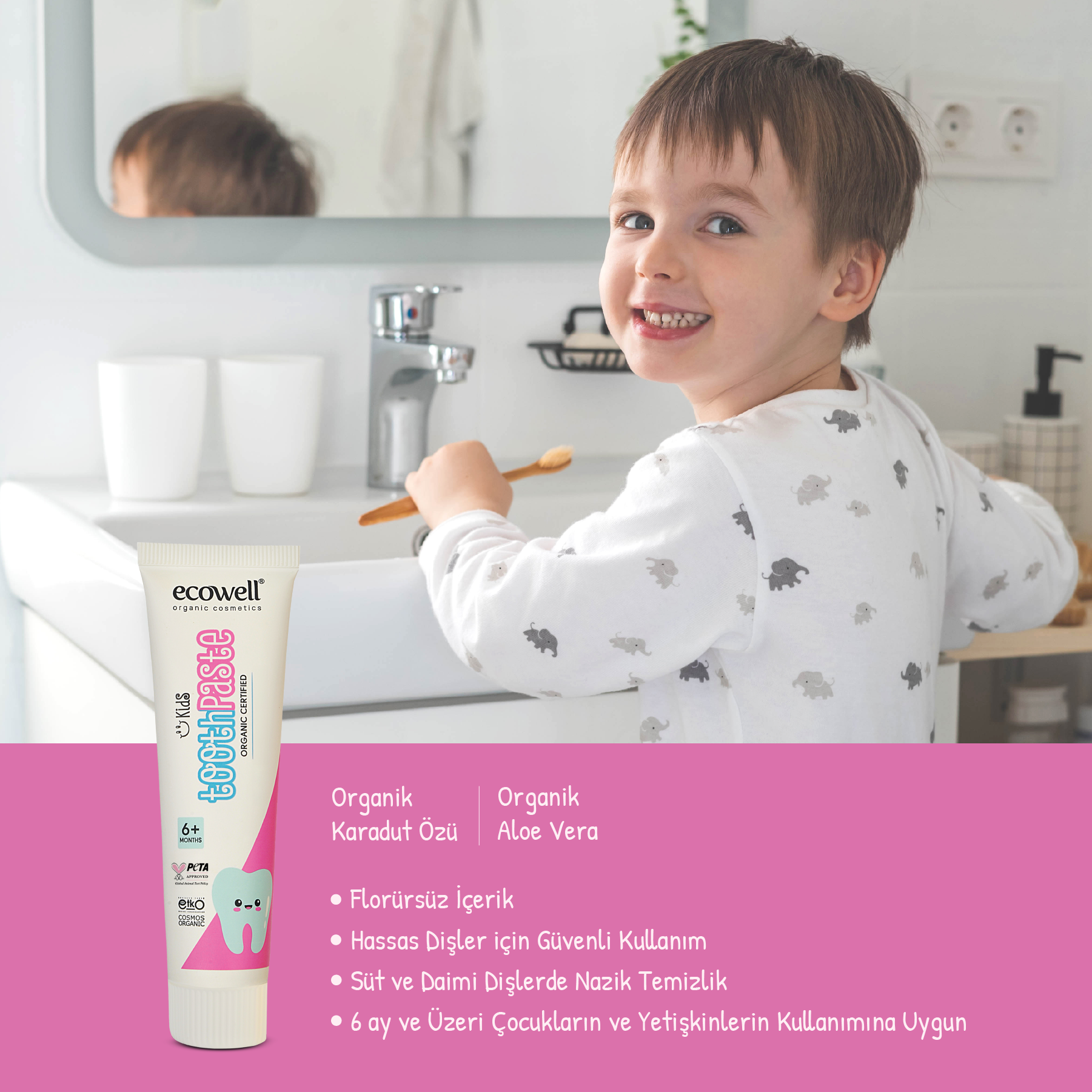 Ecowell Organik Çocuk Diş Macunu