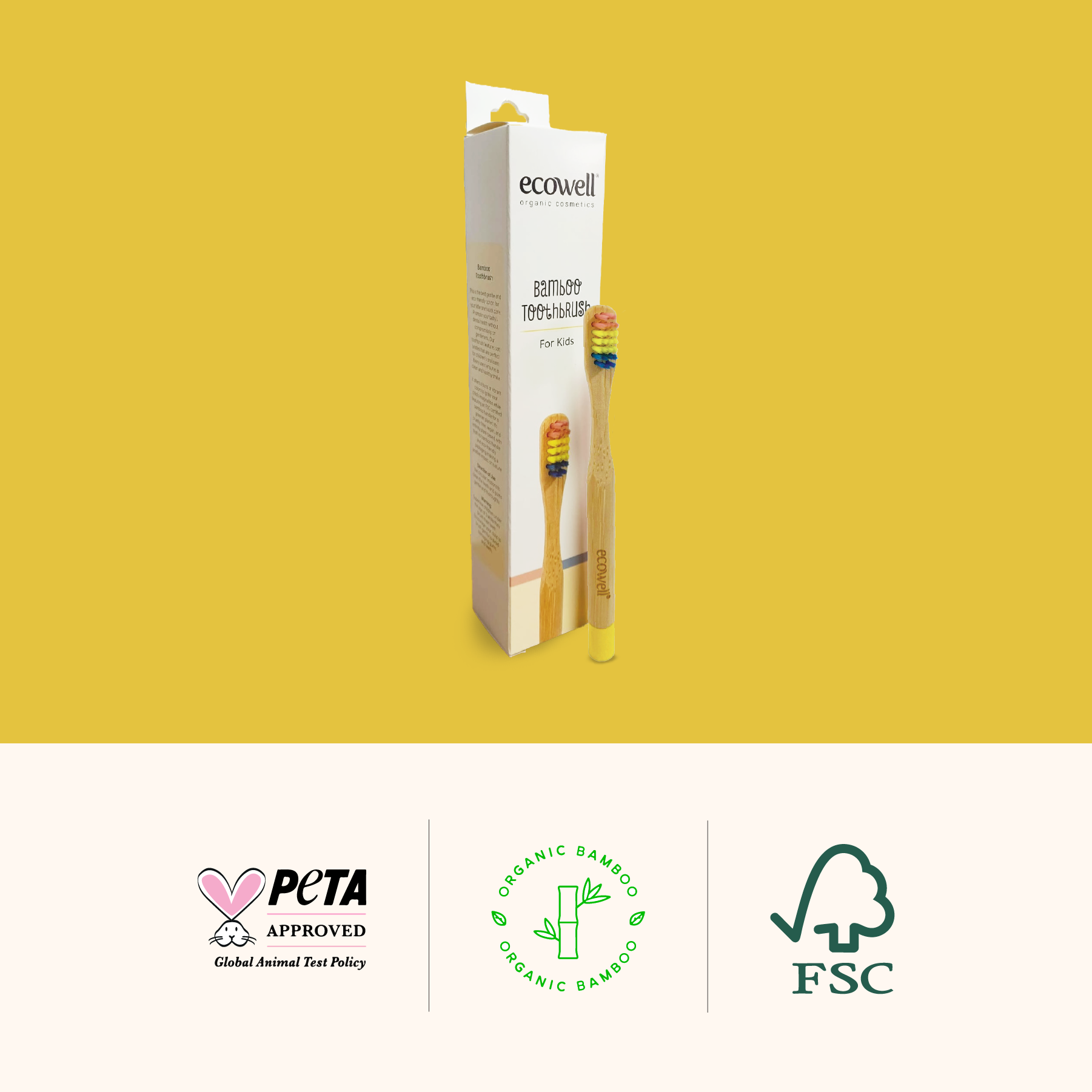 Ecowell Bambu Çocuk Diş Fırçası