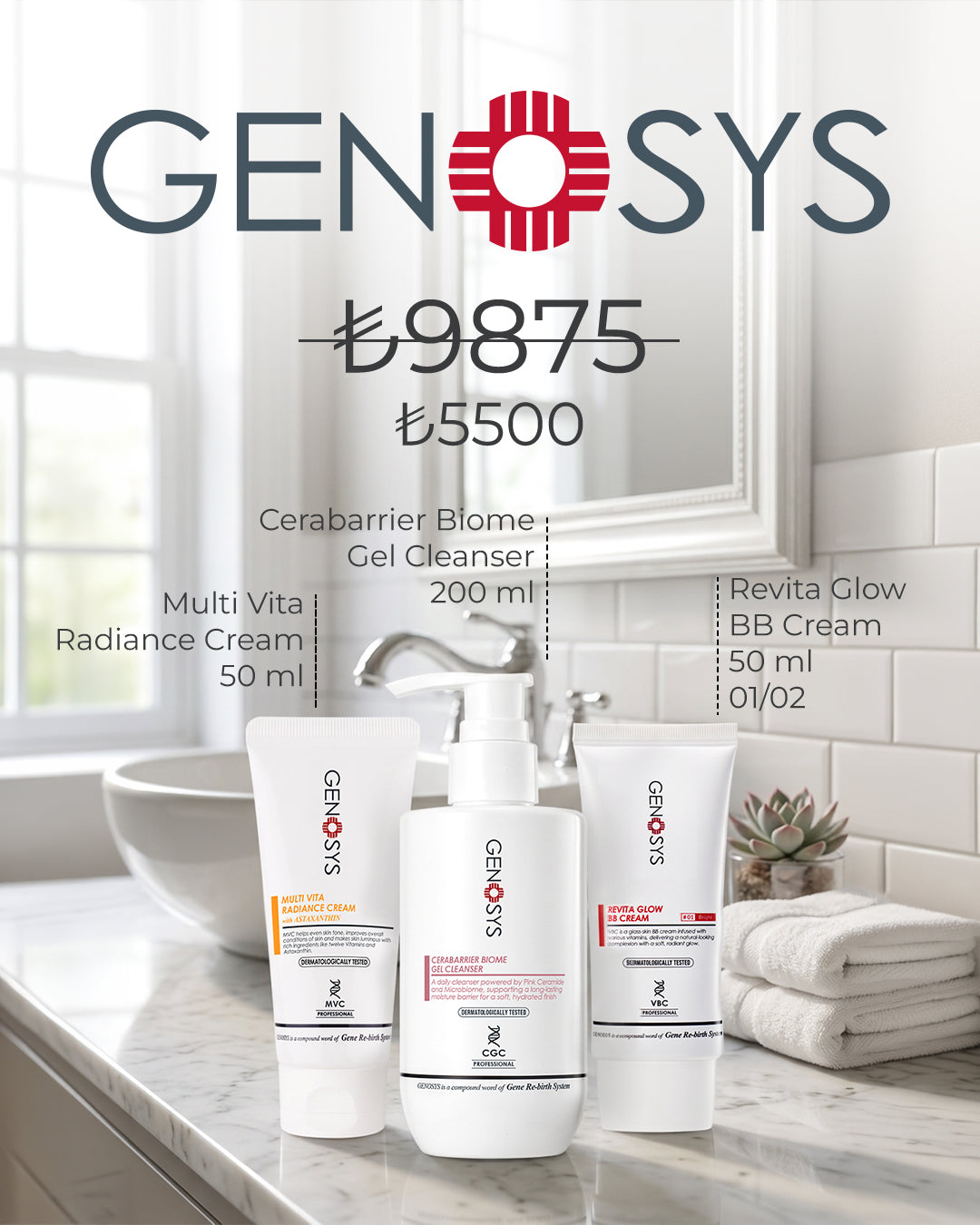 Genosys Işıltı ve Bariyer Bakım Seti