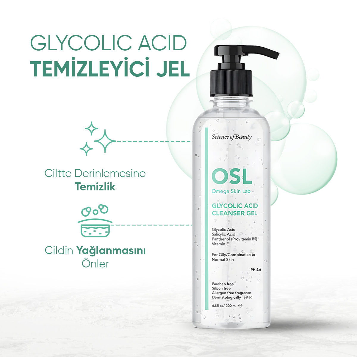 Omega Skin Lab Glycolic Acid Cleanser Gel