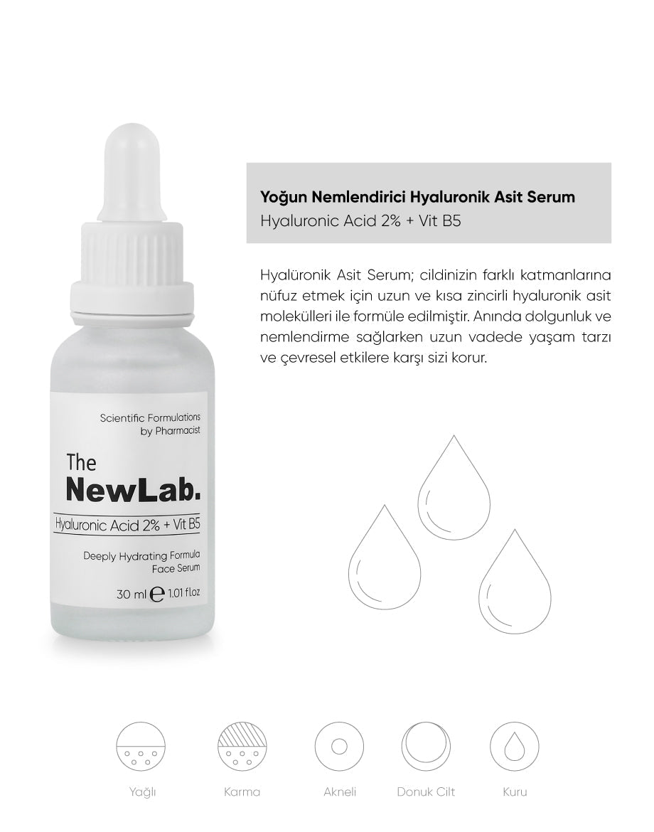 The NewLab Yoğun Nemlendirici Hyalüronik Asit Serum 2% + Vit B5