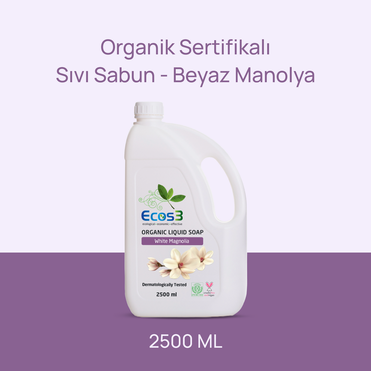 Ecos3 Organik Sıvı Sabun Beyaz Manolya