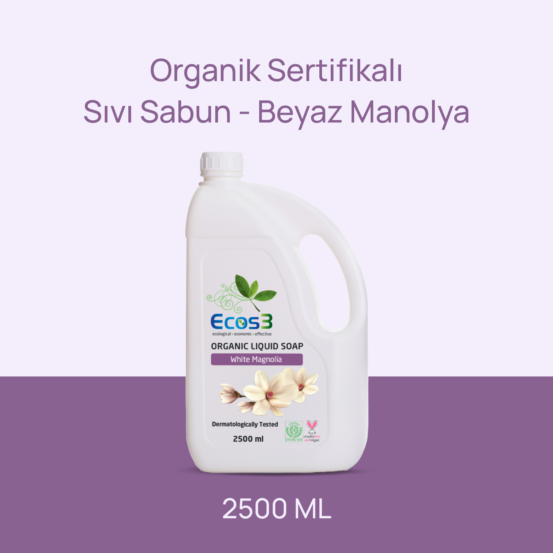 Ecos3 Organik Sıvı Sabun Beyaz Manolya