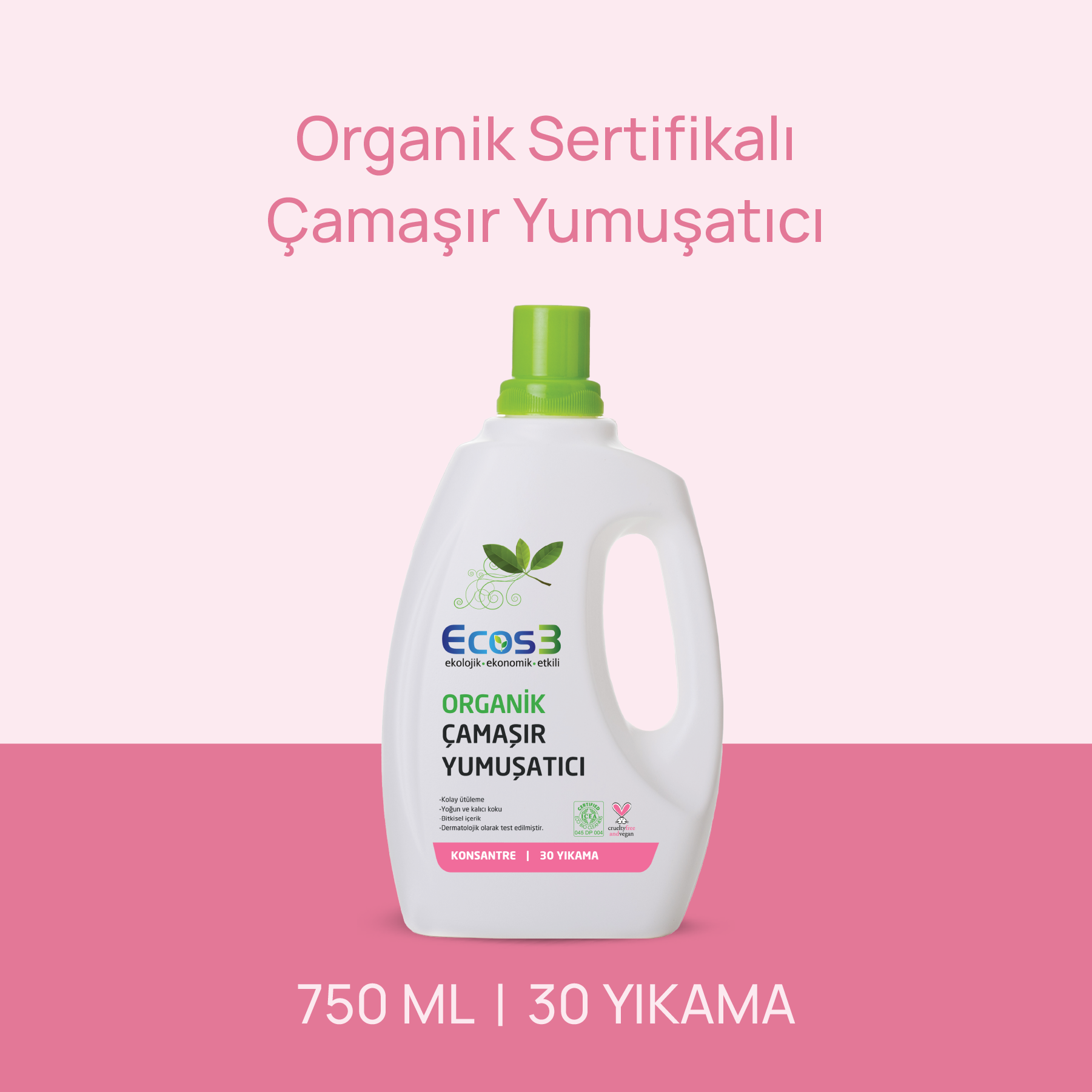 Ecos3 Organik Çamaşır Yumuşatıcı