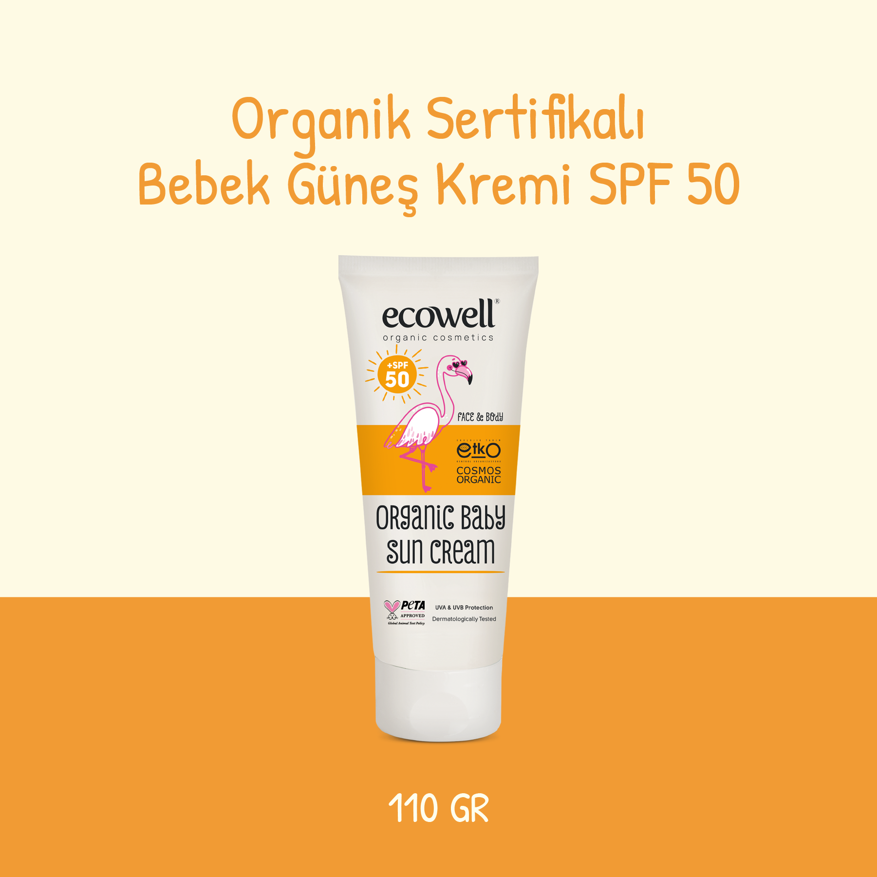 Ecowell Organik Bebek Güneş Kremi 50 SPF