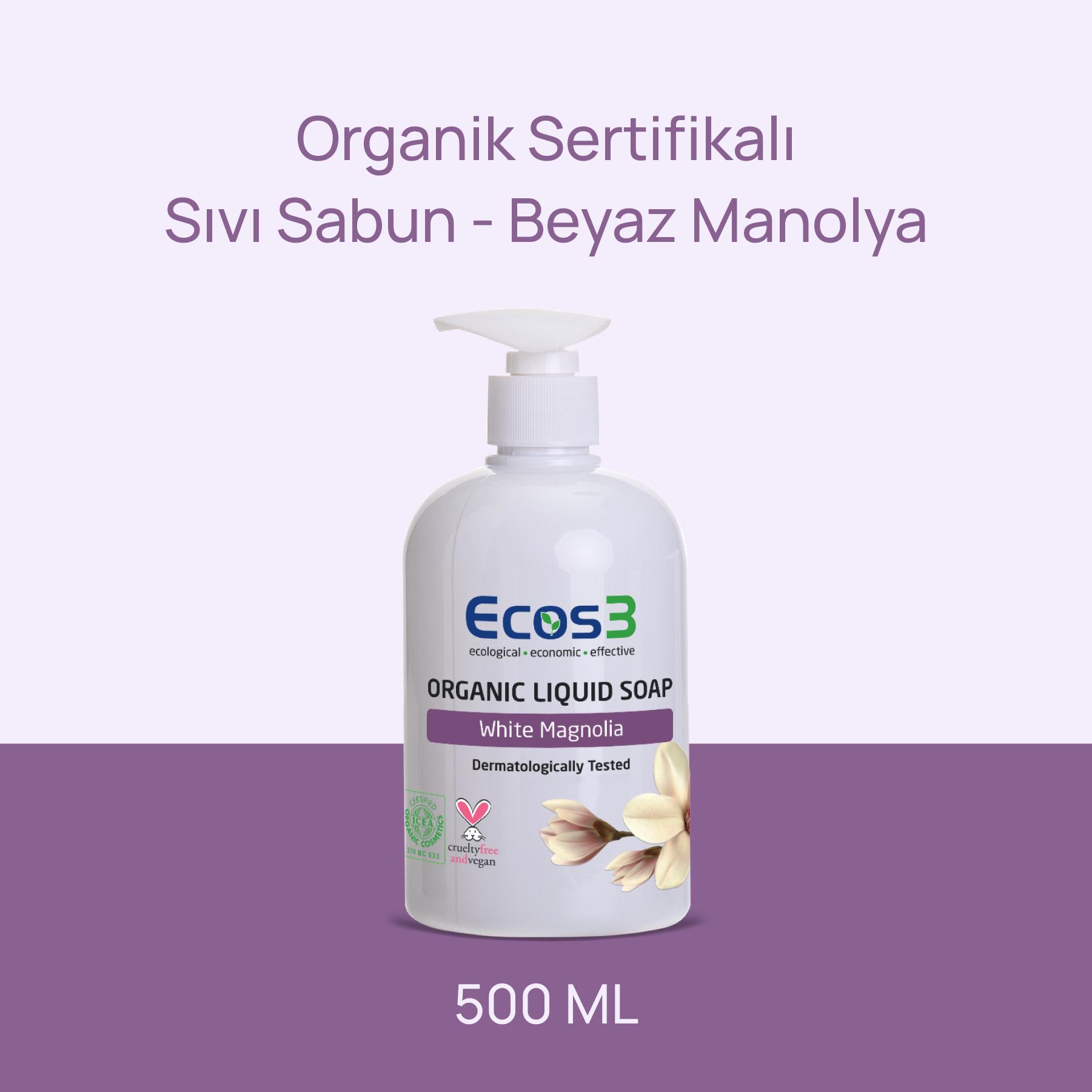 Ecos3 Organik Sıvı Sabun Beyaz Manolya
