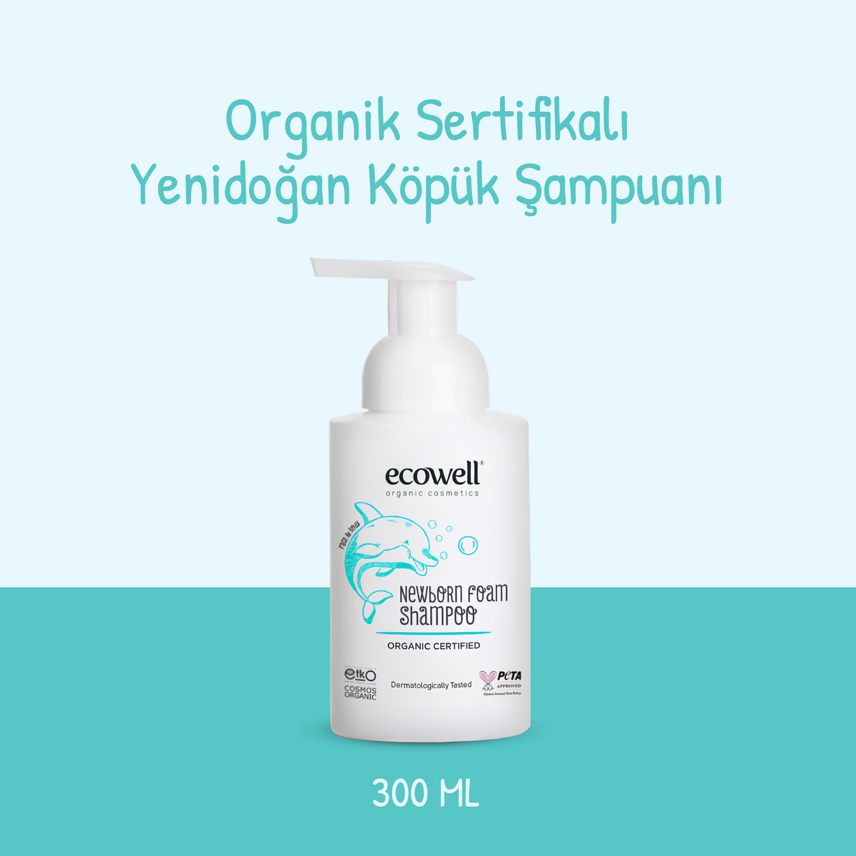 Ecowell Organik Yenidoğan Köpük Şampuan