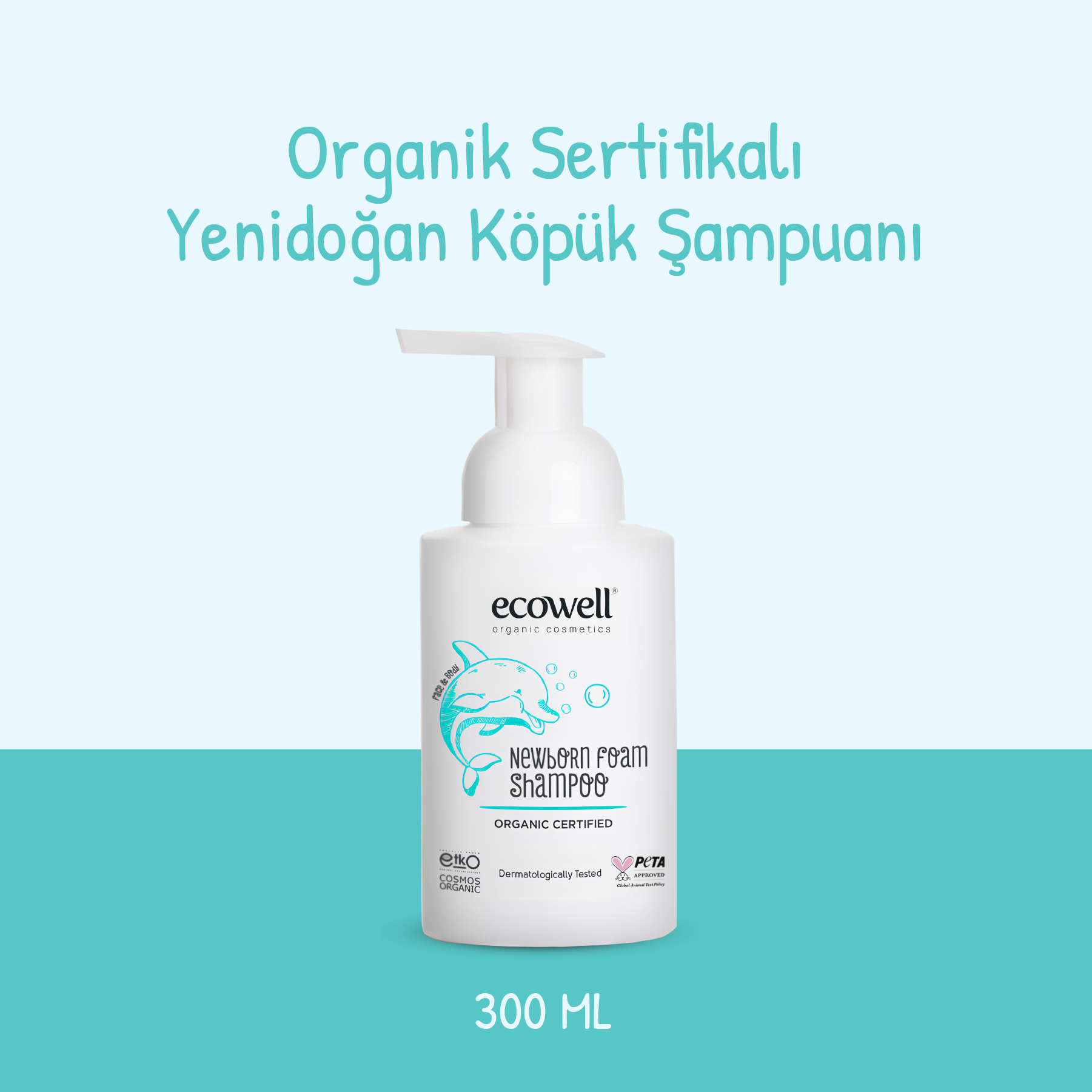 Ecowell Organik Yenidoğan Köpük Şampuan