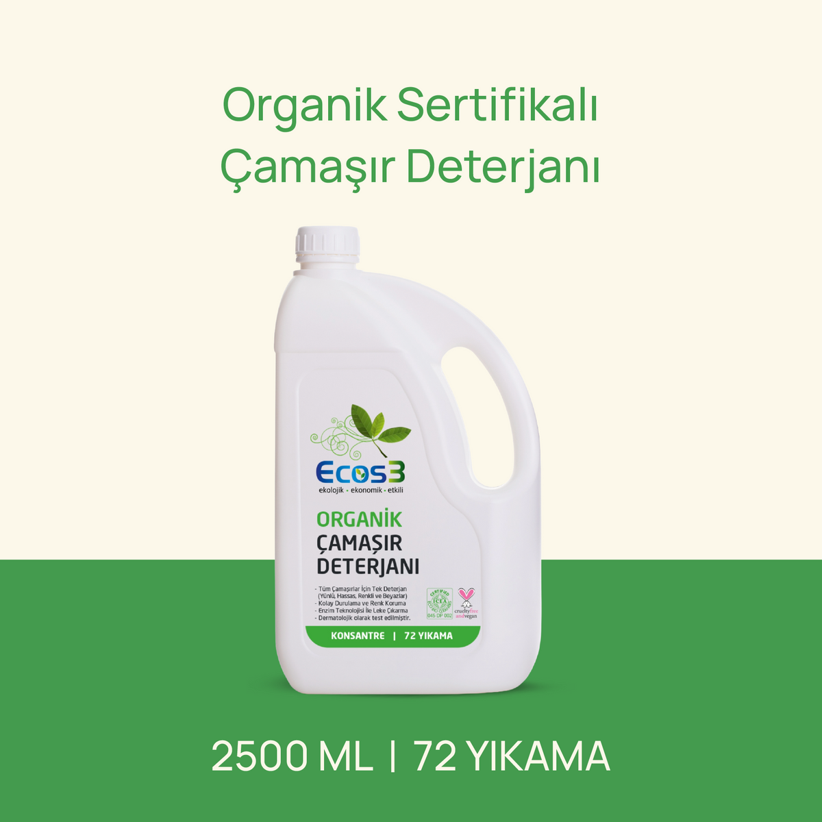 Ecos3 Organik Çamaşır Deterjanı