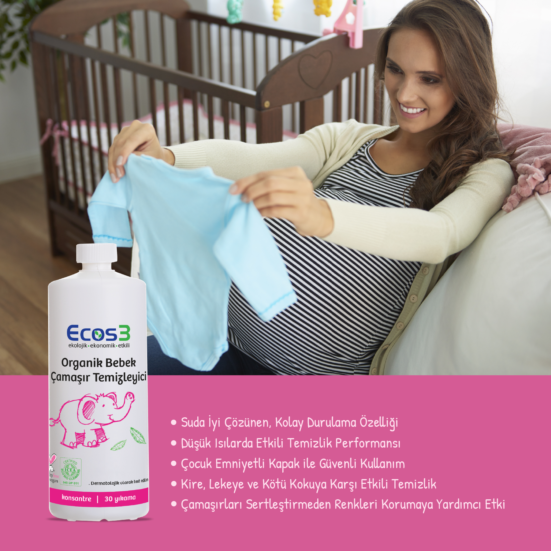 Ecos3 Organik Bebek Çamaşır Temizleyici