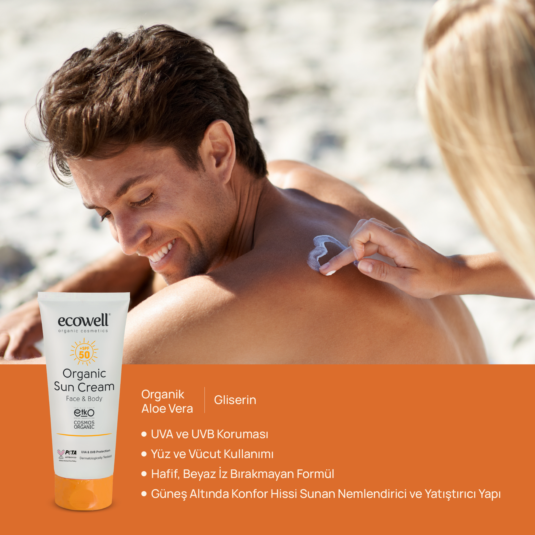 Ecowell Organik Güneş Kremi 50 SPF