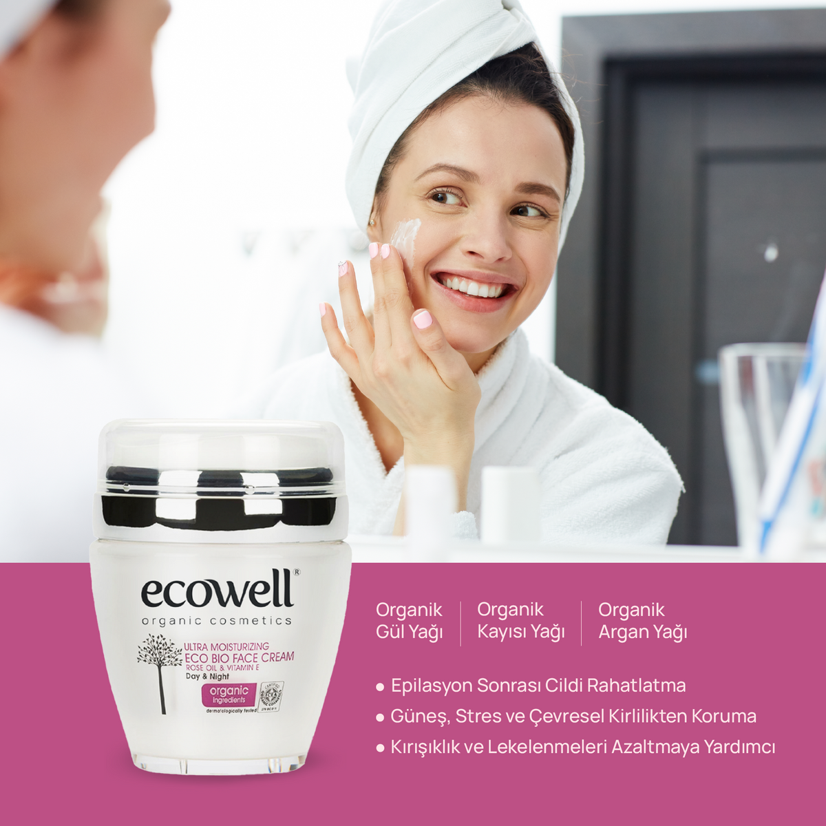 Ecowell Ultra Nemlendirici ECO BIO Yüz Bakım Kremi