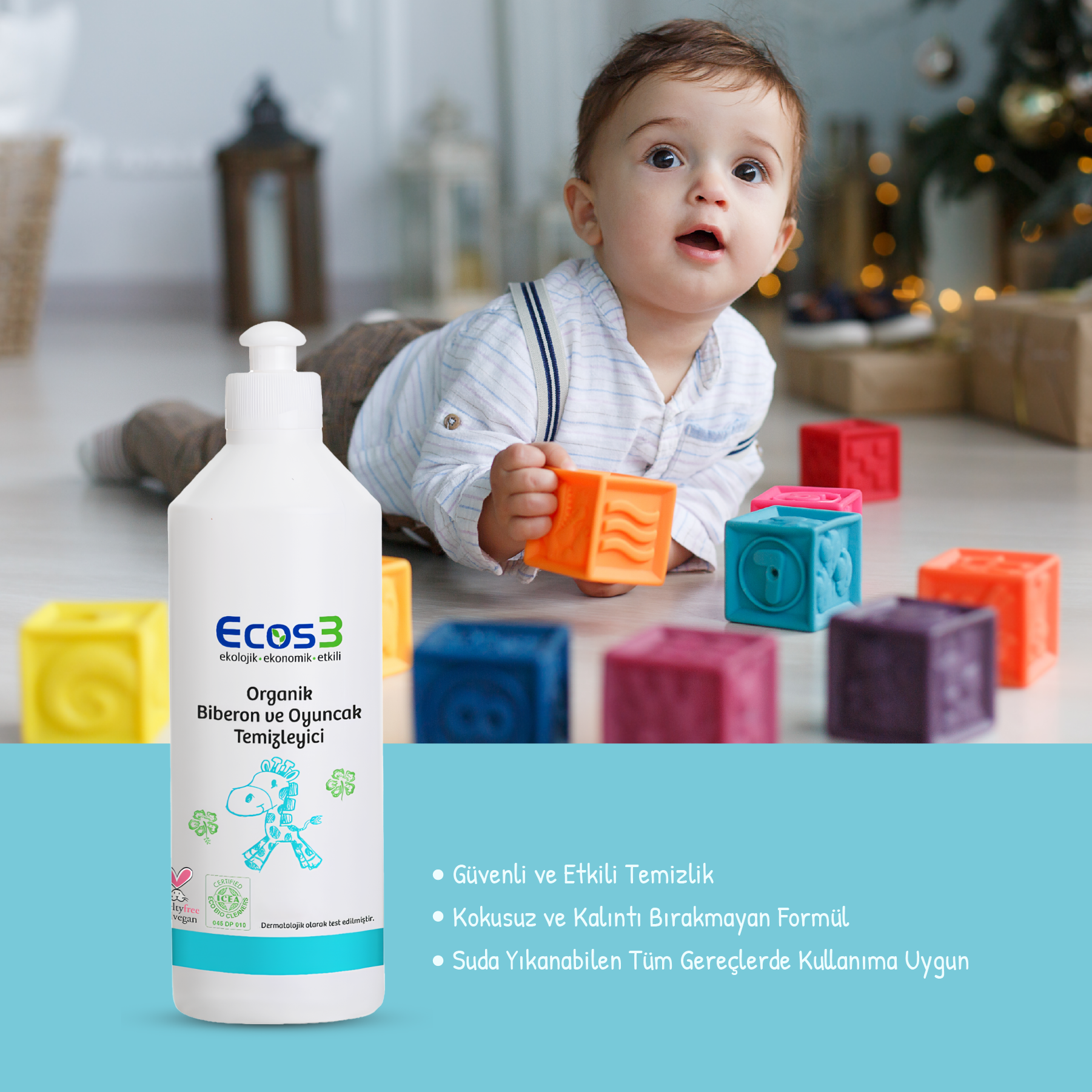 Ecos3 Organik Biberon Ve Oyuncak Temizleyici