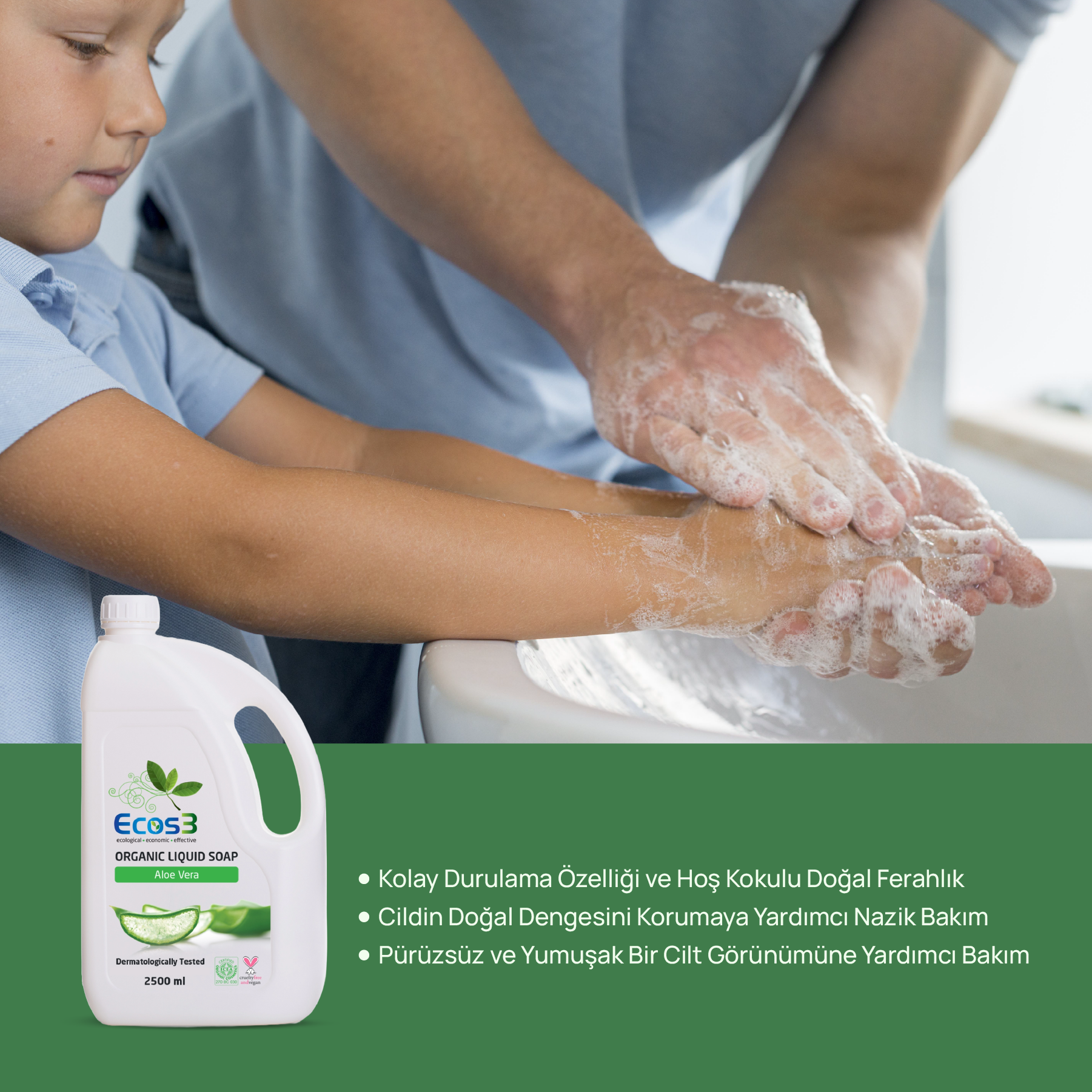 Ecos3 Organik Sıvı Sabun Aloevera