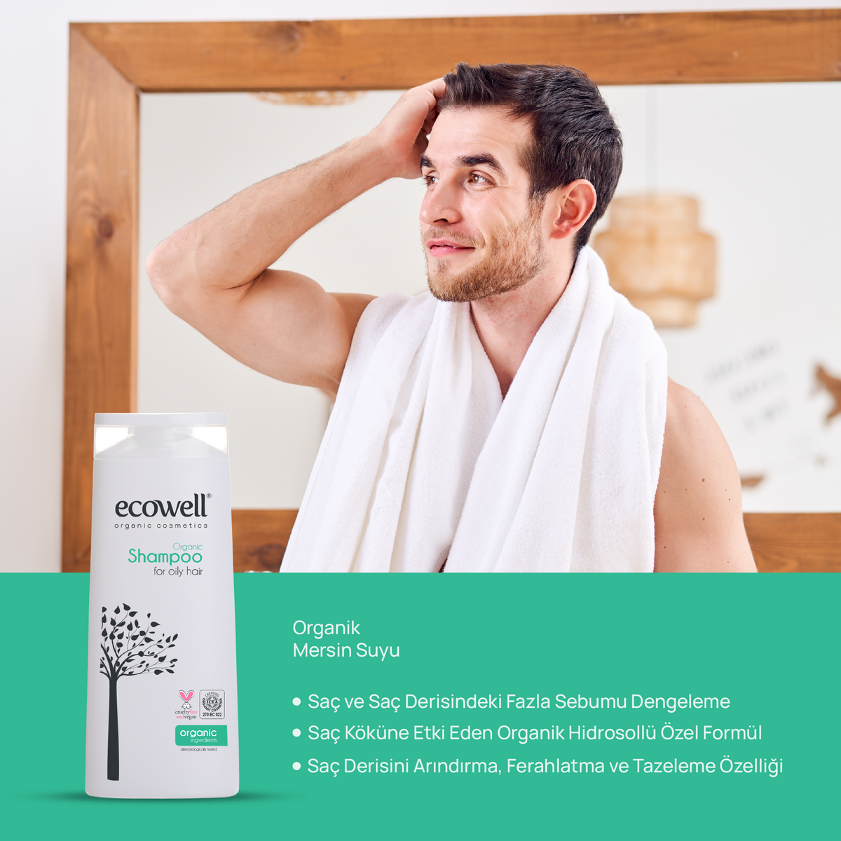 Ecowell Şampuan - Yağlı Saçlar İçin