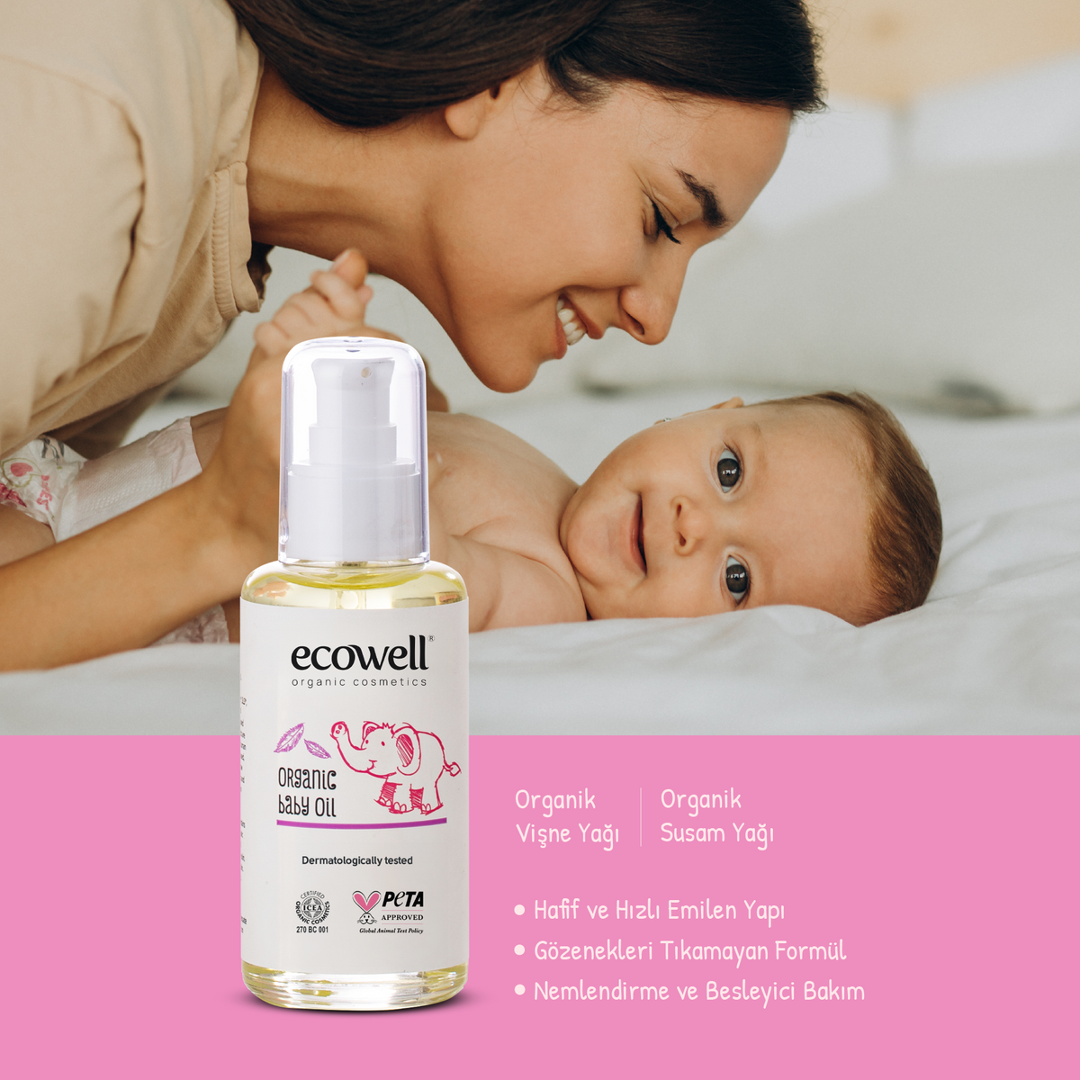 Ecowell Organik Bebek Yağı