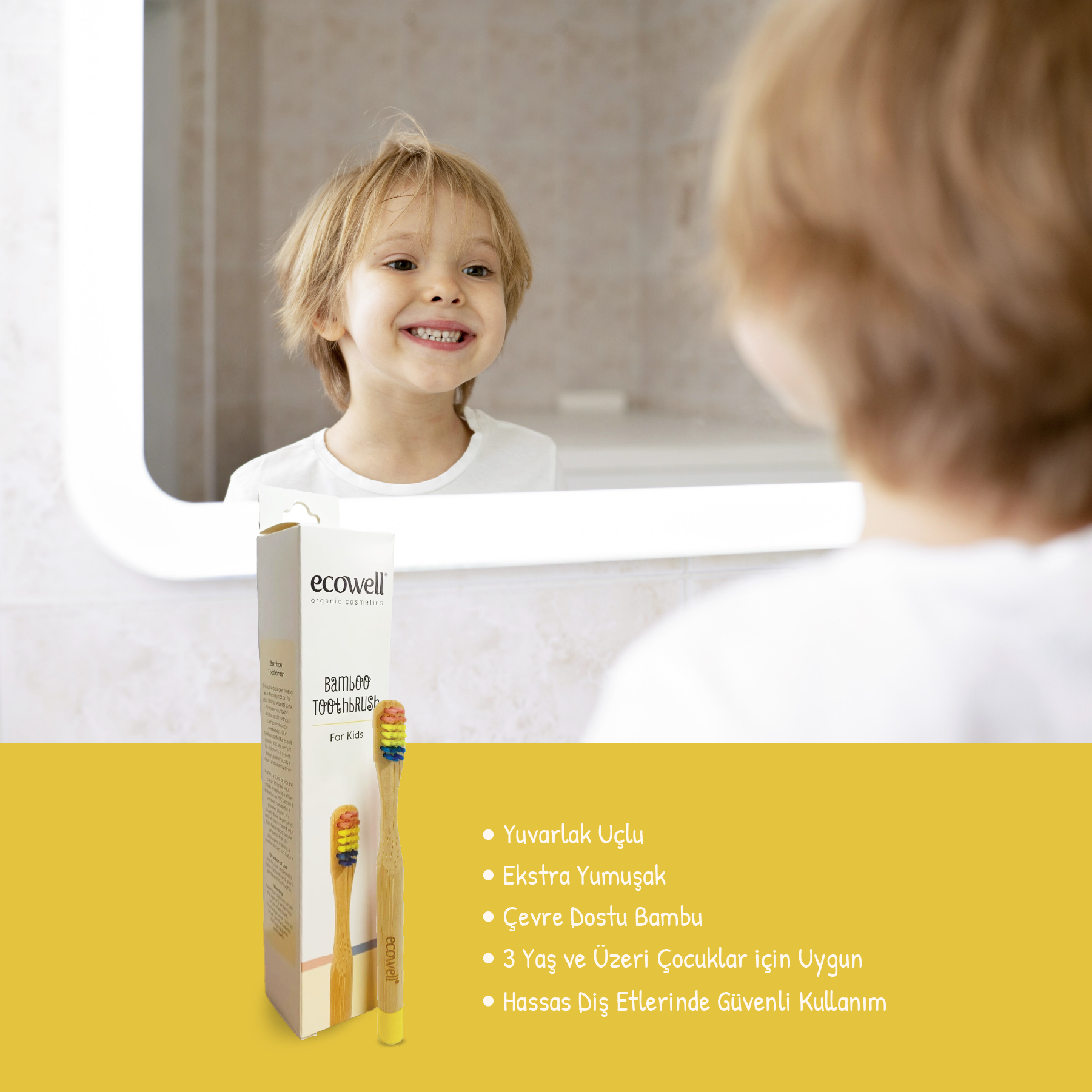 Ecowell Bambu Çocuk Diş Fırçası