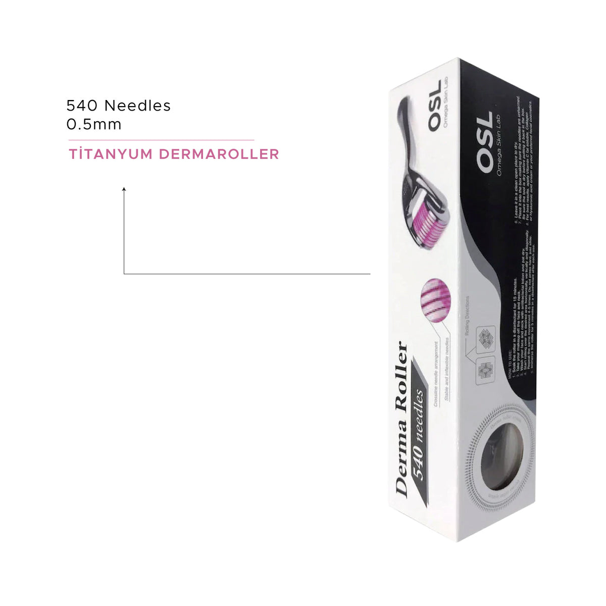 Omega Skin Lab Titanyum Dermaroller 540 Needles 0.5 mm