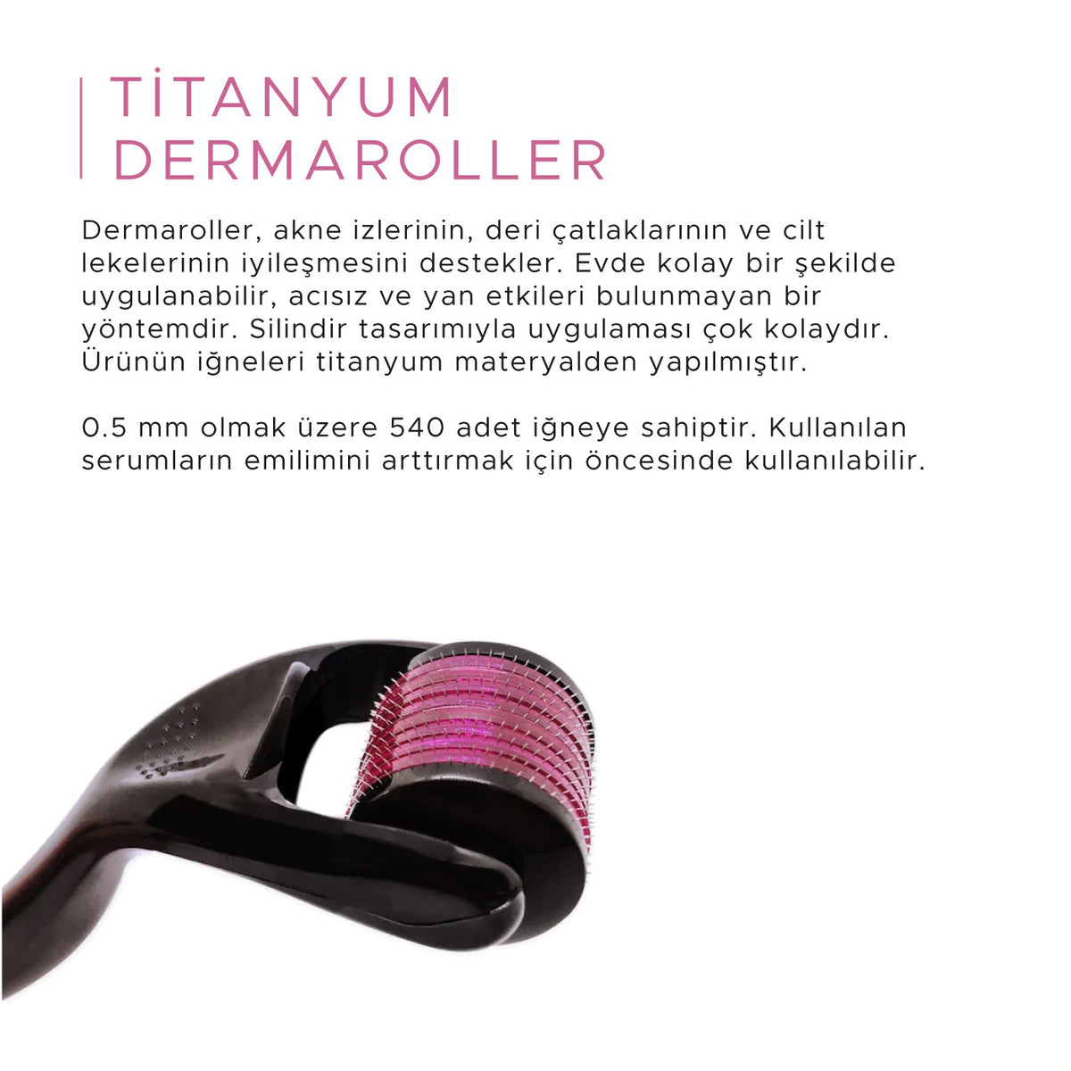 Omega Skin Lab Titanyum Dermaroller 540 Needles 0.5 mm