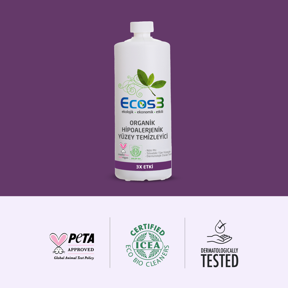 Ecos3 Organik & Hipoalerjenik Yüzey Temizleyici