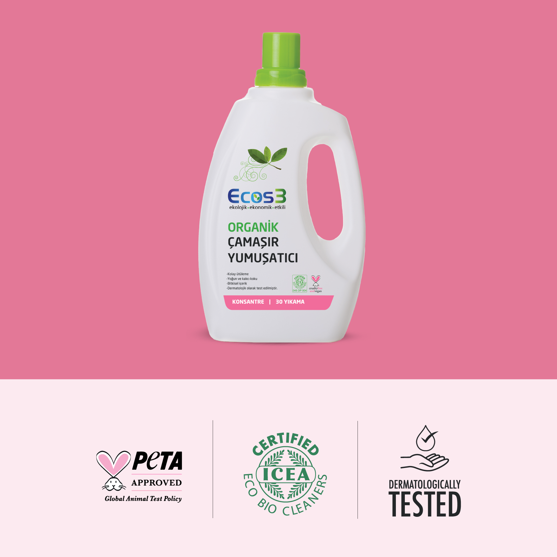 Ecos3 Organik Çamaşır Yumuşatıcı