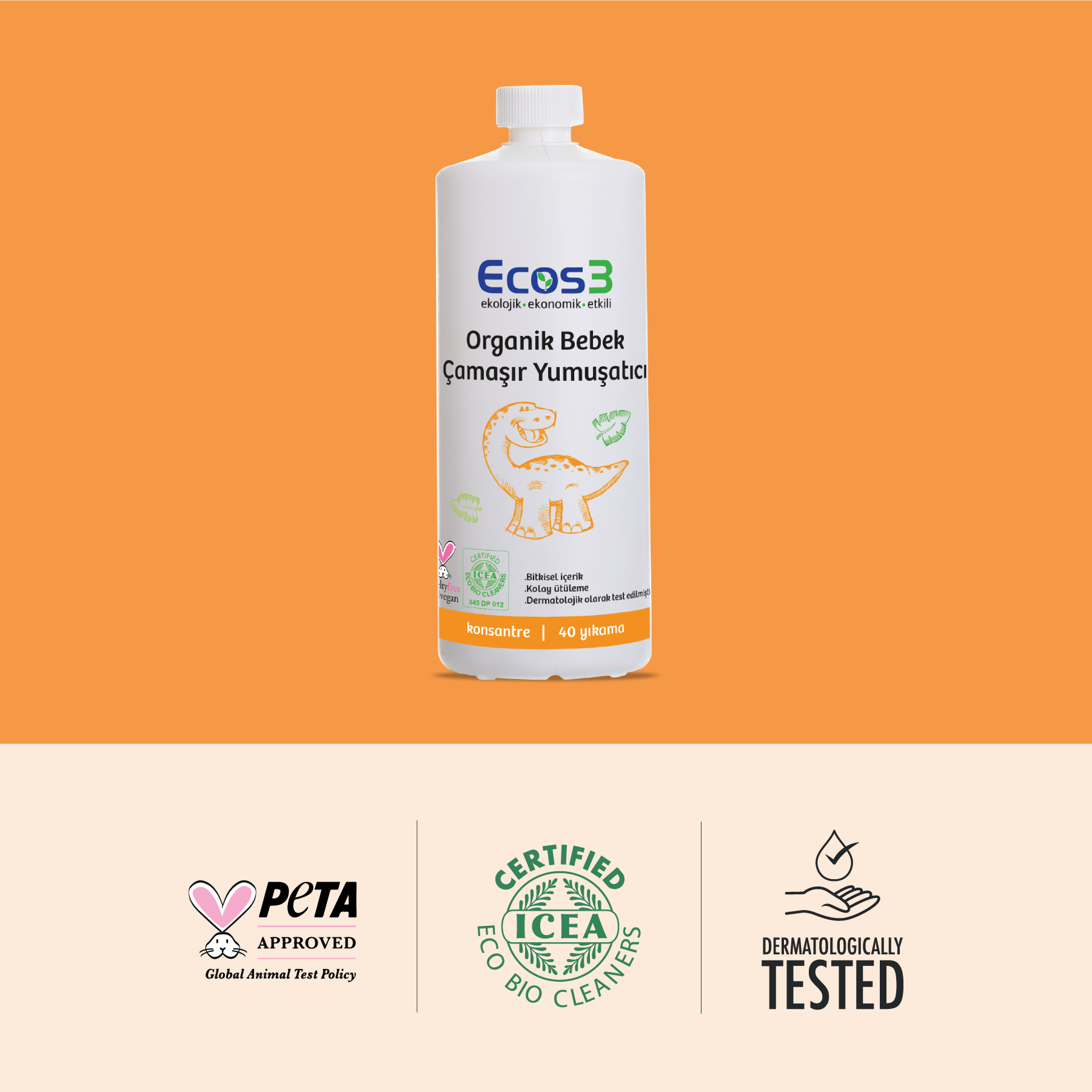 Ecos3 Organik Bebek Çamaşır Yumuşatıcı
