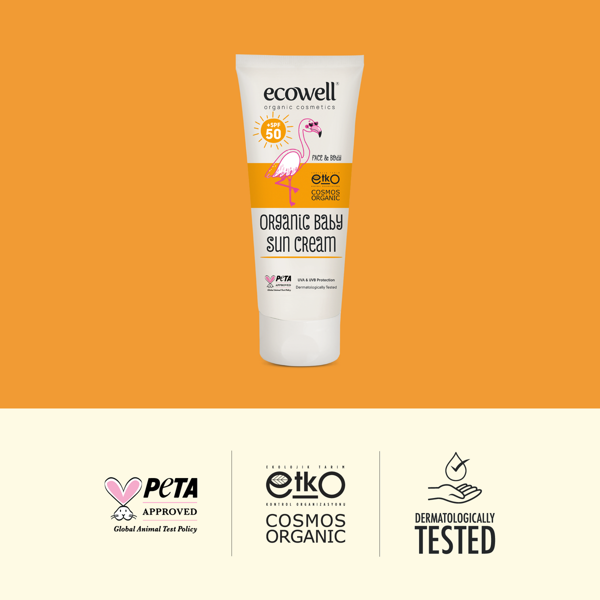 Ecowell Organik Bebek Güneş Kremi 50 SPF