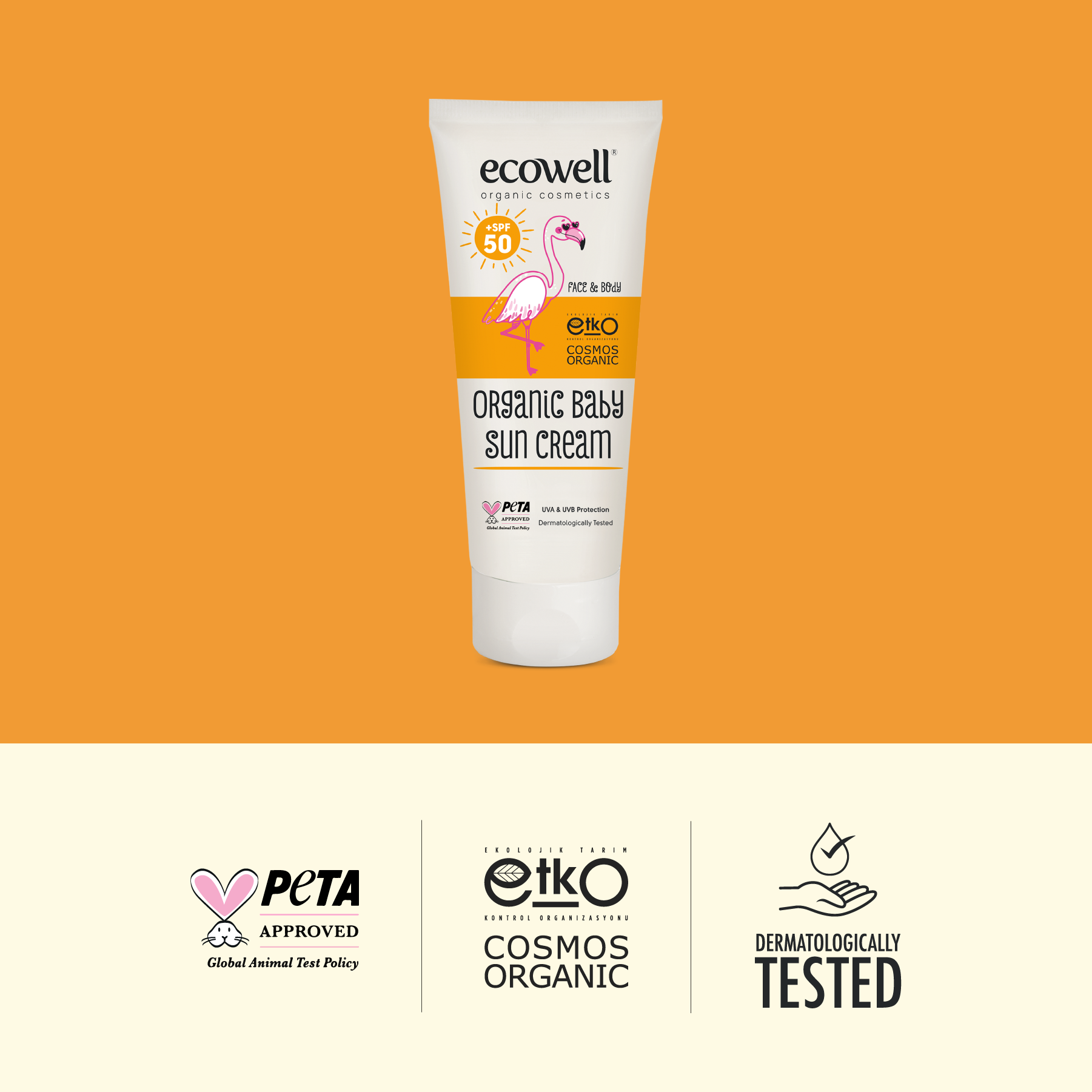 Ecowell Organik Bebek Güneş Kremi 50 SPF