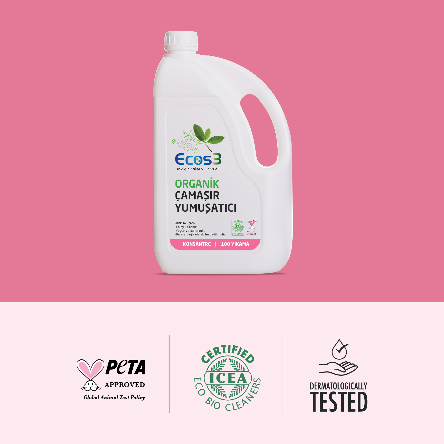 Ecos3 Organik Çamaşır Yumuşatıcı