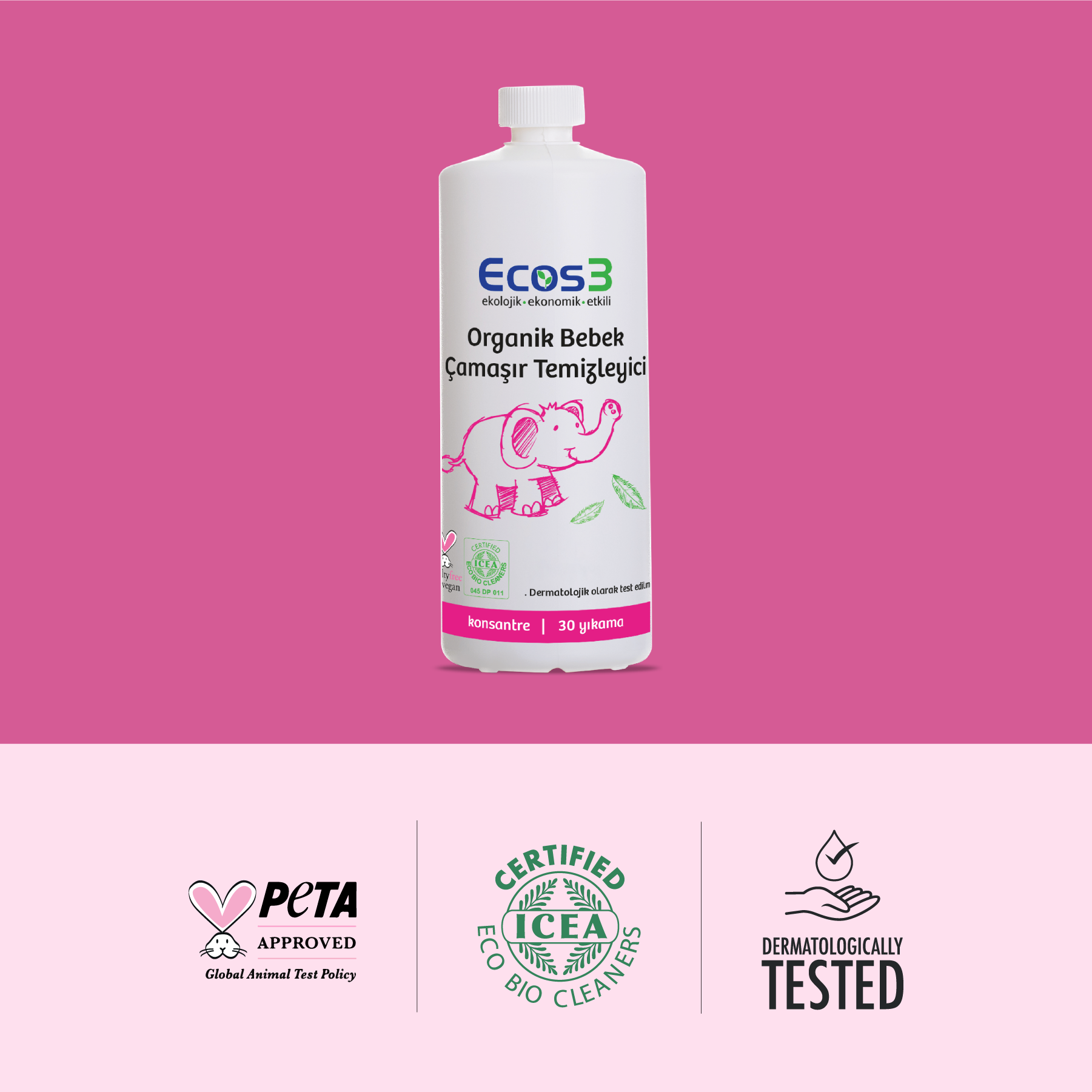 Ecos3 Organik Bebek Çamaşır Temizleyici