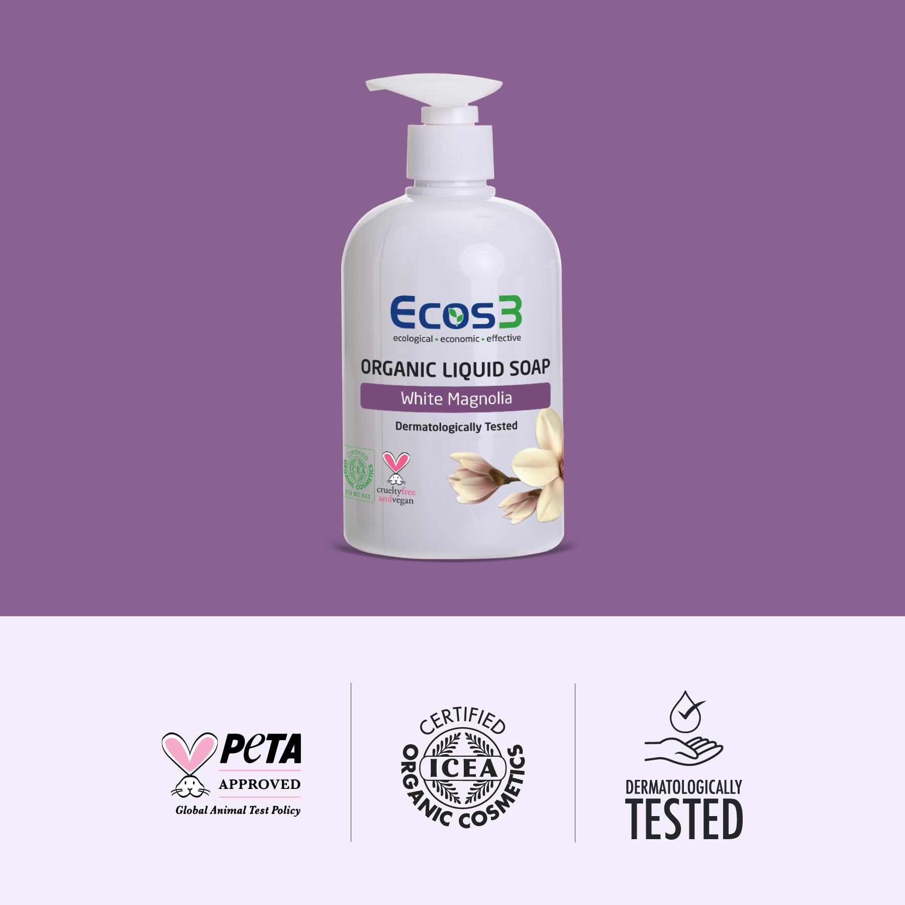 Ecos3 Organik Sıvı Sabun Beyaz Manolya