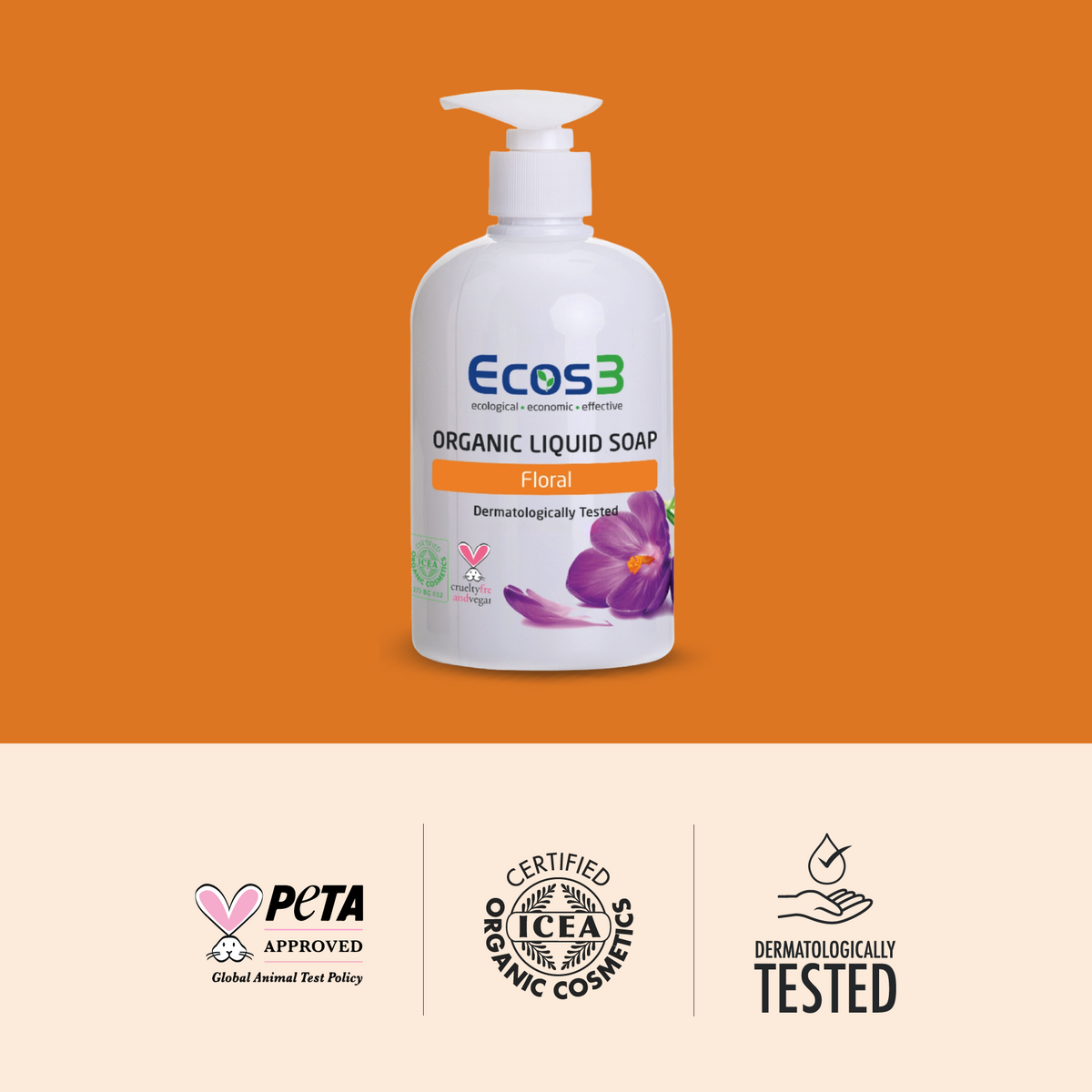 Ecos3 Organik Sıvı Sabun Floral