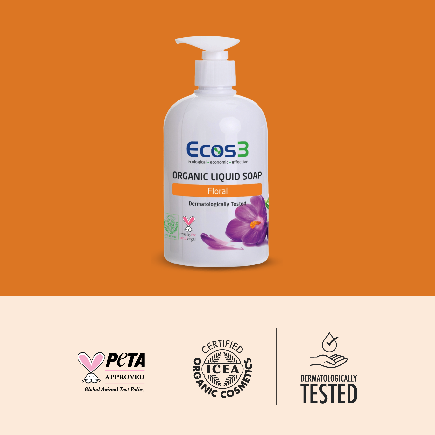 Ecos3 Organik Sıvı Sabun Floral