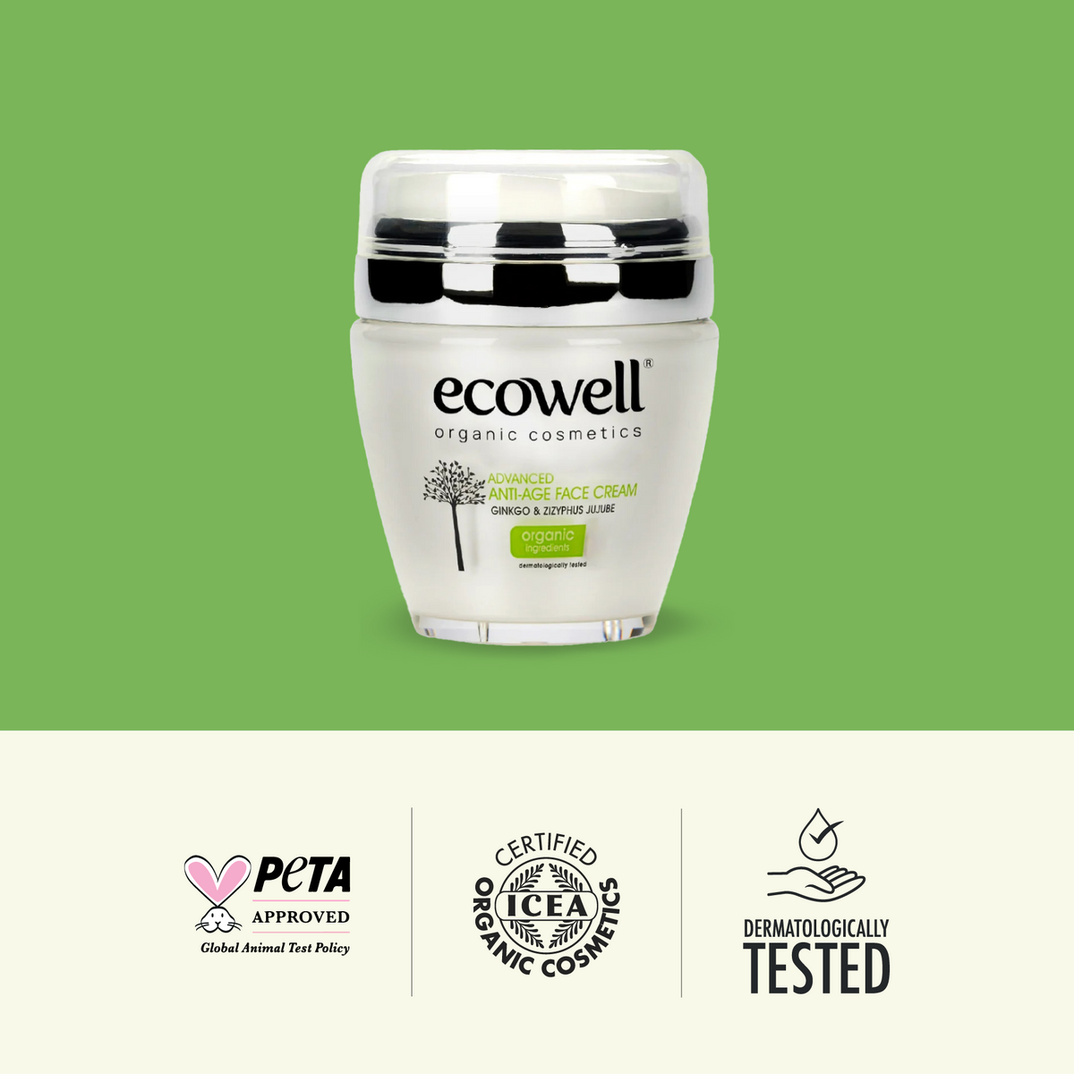 Ecowell Ginkolu Yaşlanma Karşıtı Yüz Bakım Kremi