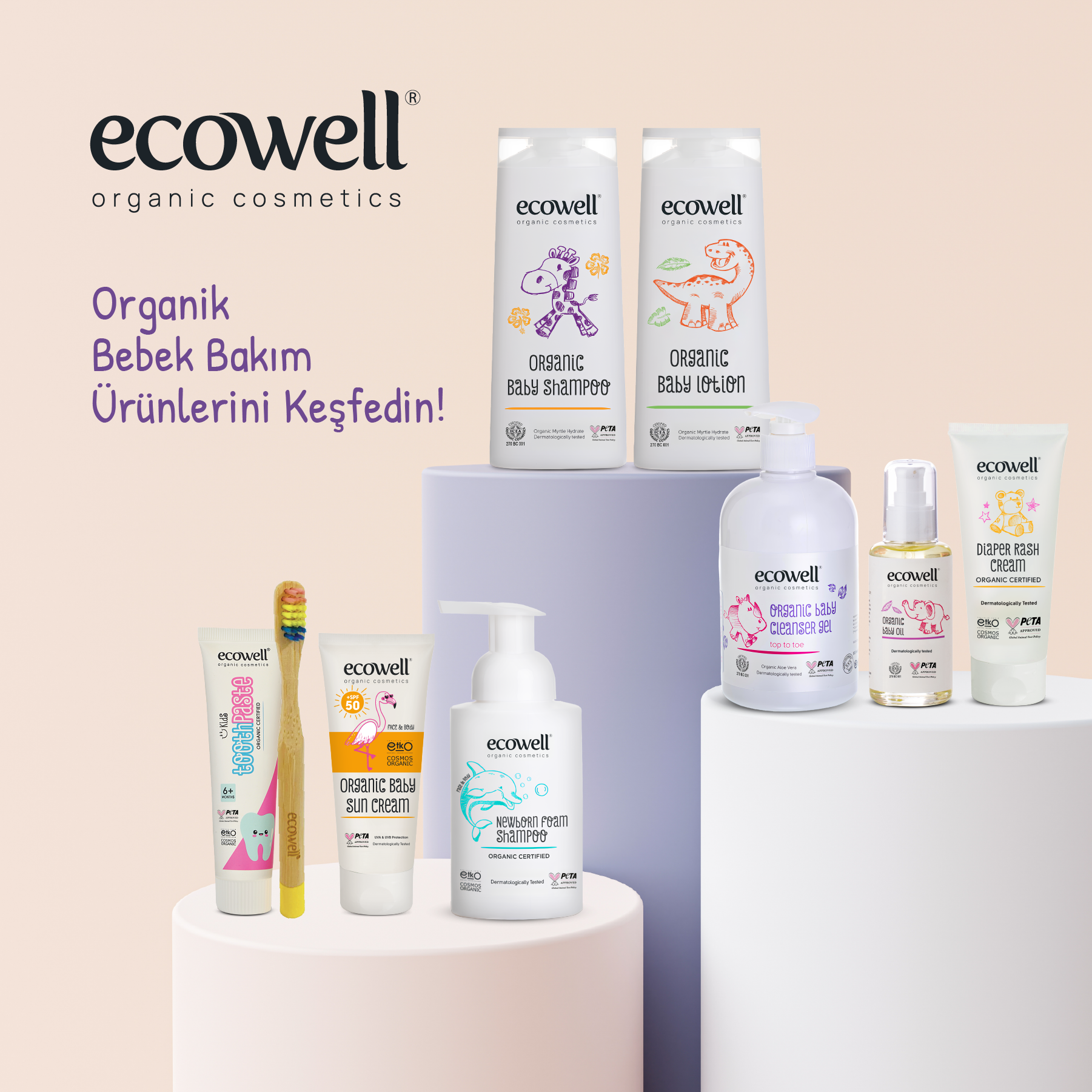 Ecowell Bambu Çocuk Diş Fırçası