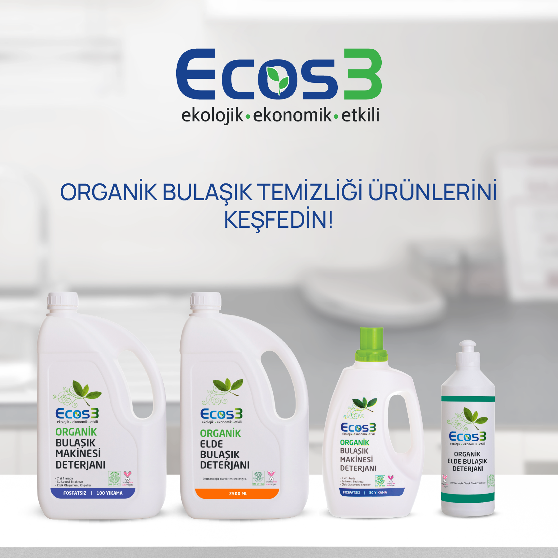 Ecos3 Organik Bulaşık Makinesi Jeli