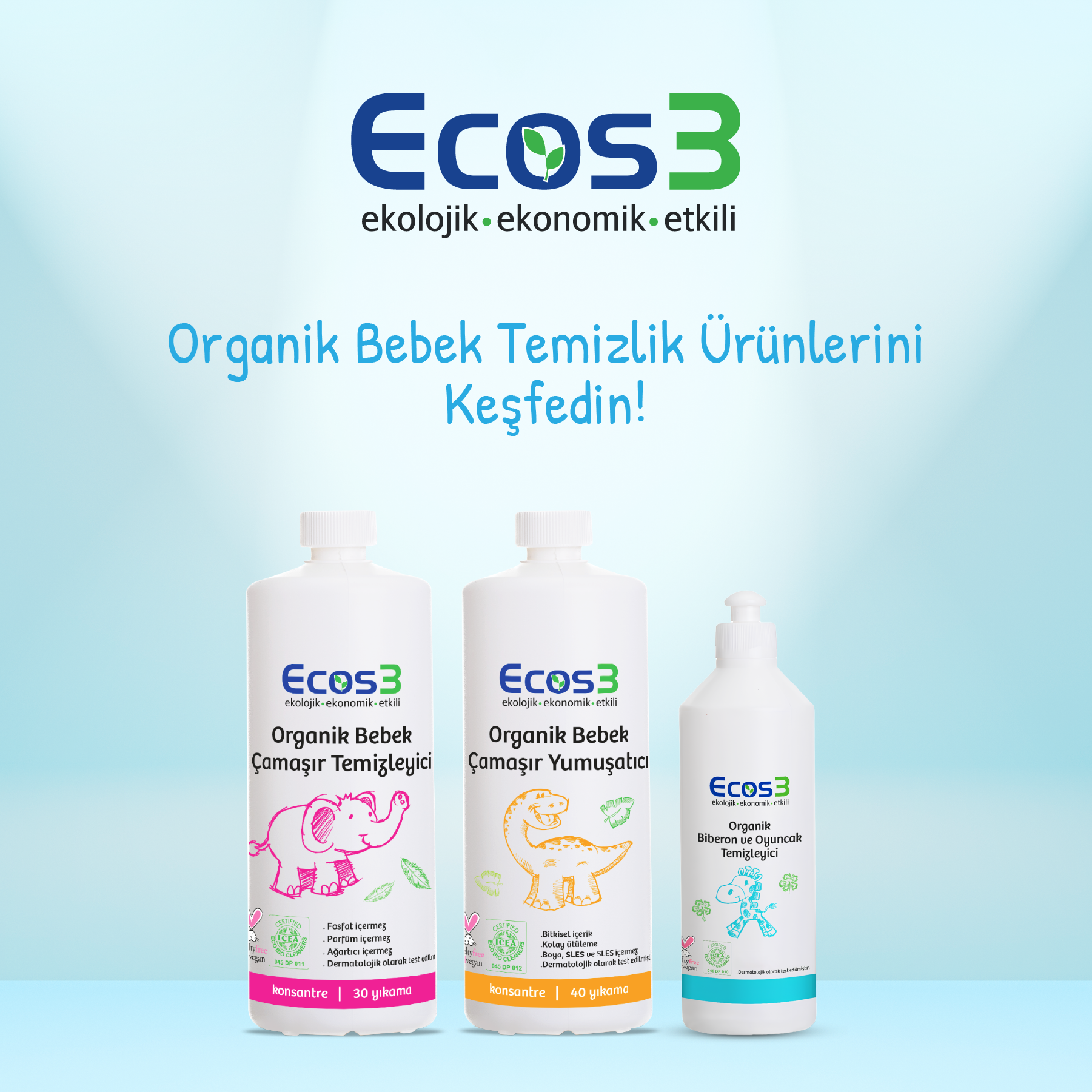 Ecos3 Organik Bebek Çamaşır Temizleyici