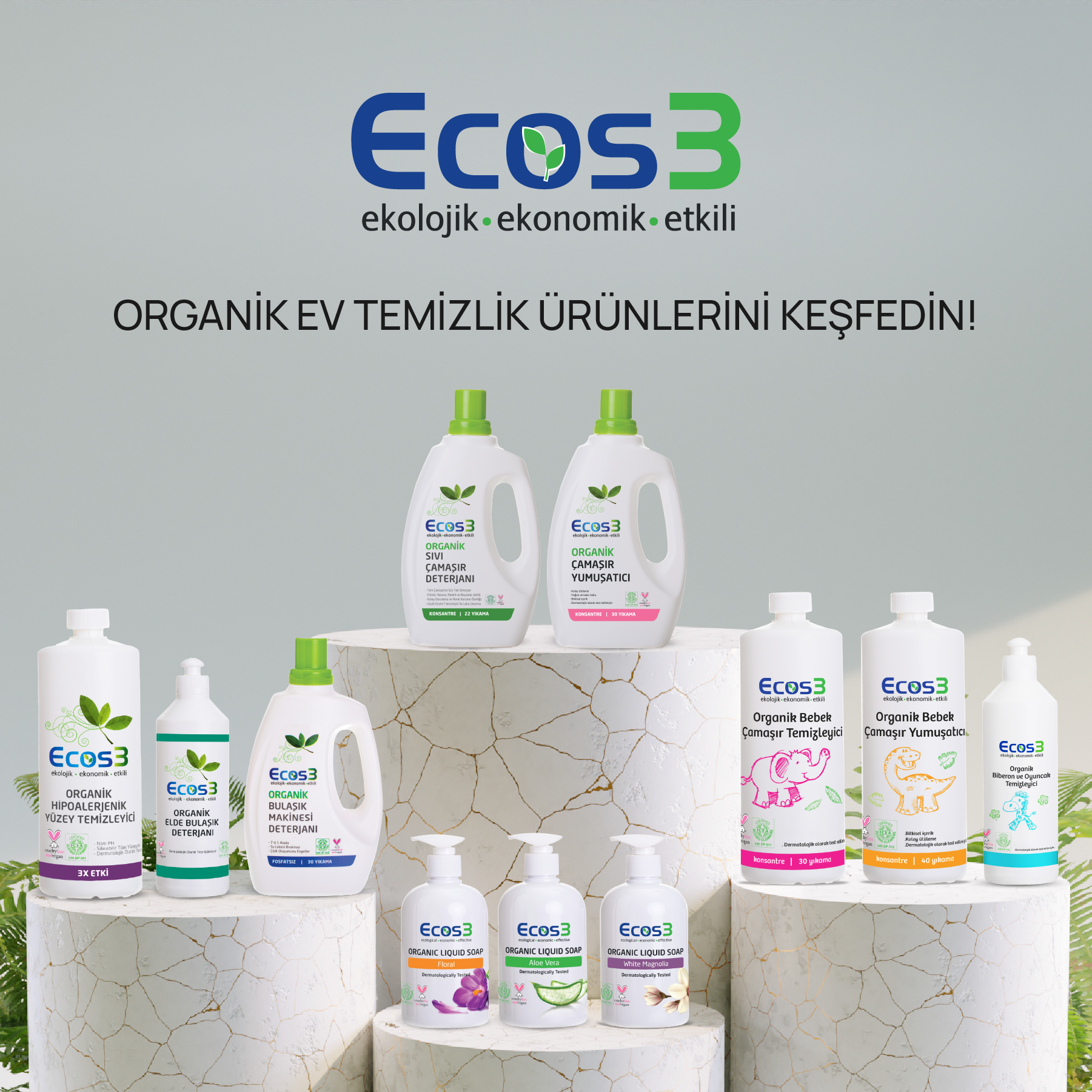 Ecos3 Organik & Hipoalerjenik Yüzey Temizleyici
