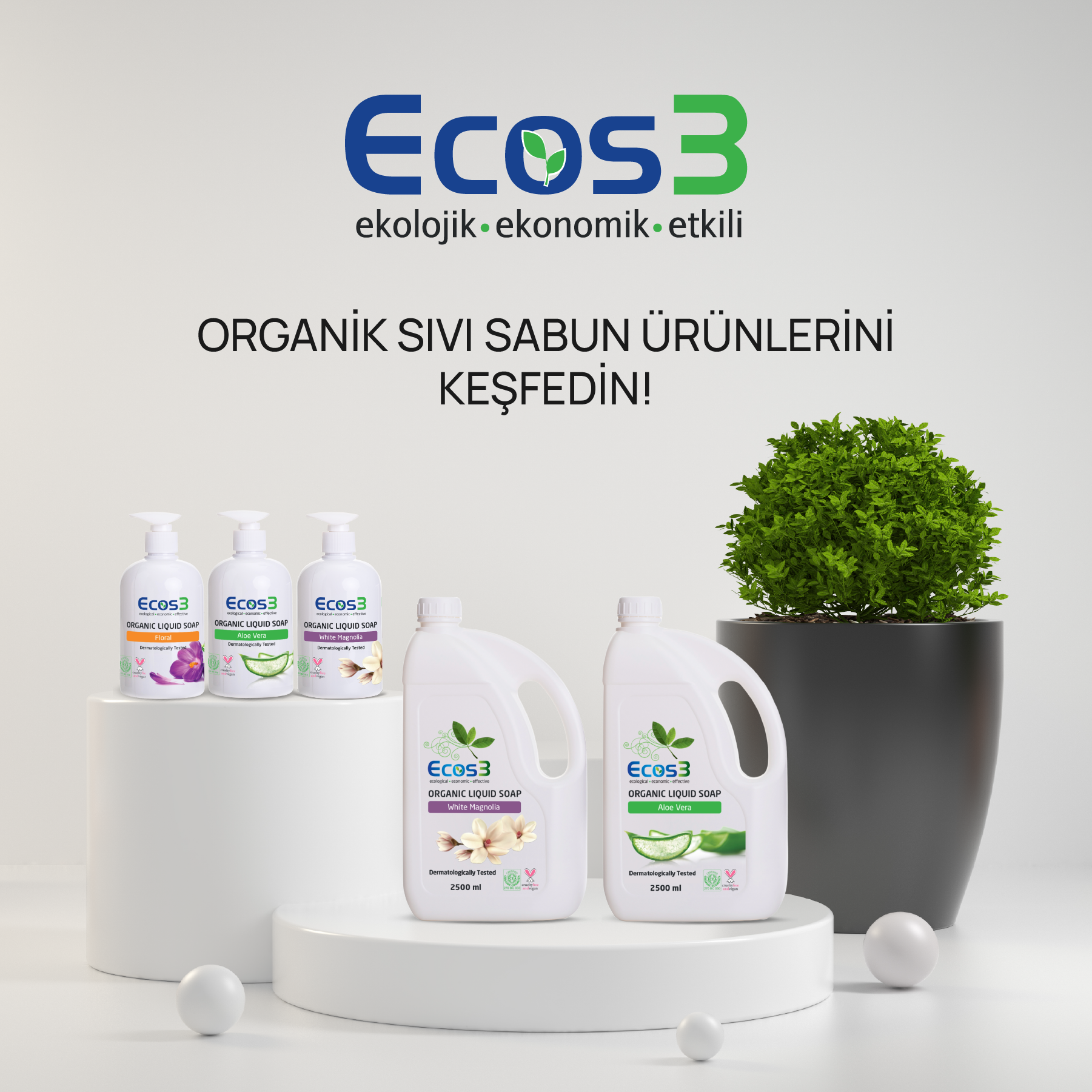 Ecos3 Organik Sıvı Sabun Floral