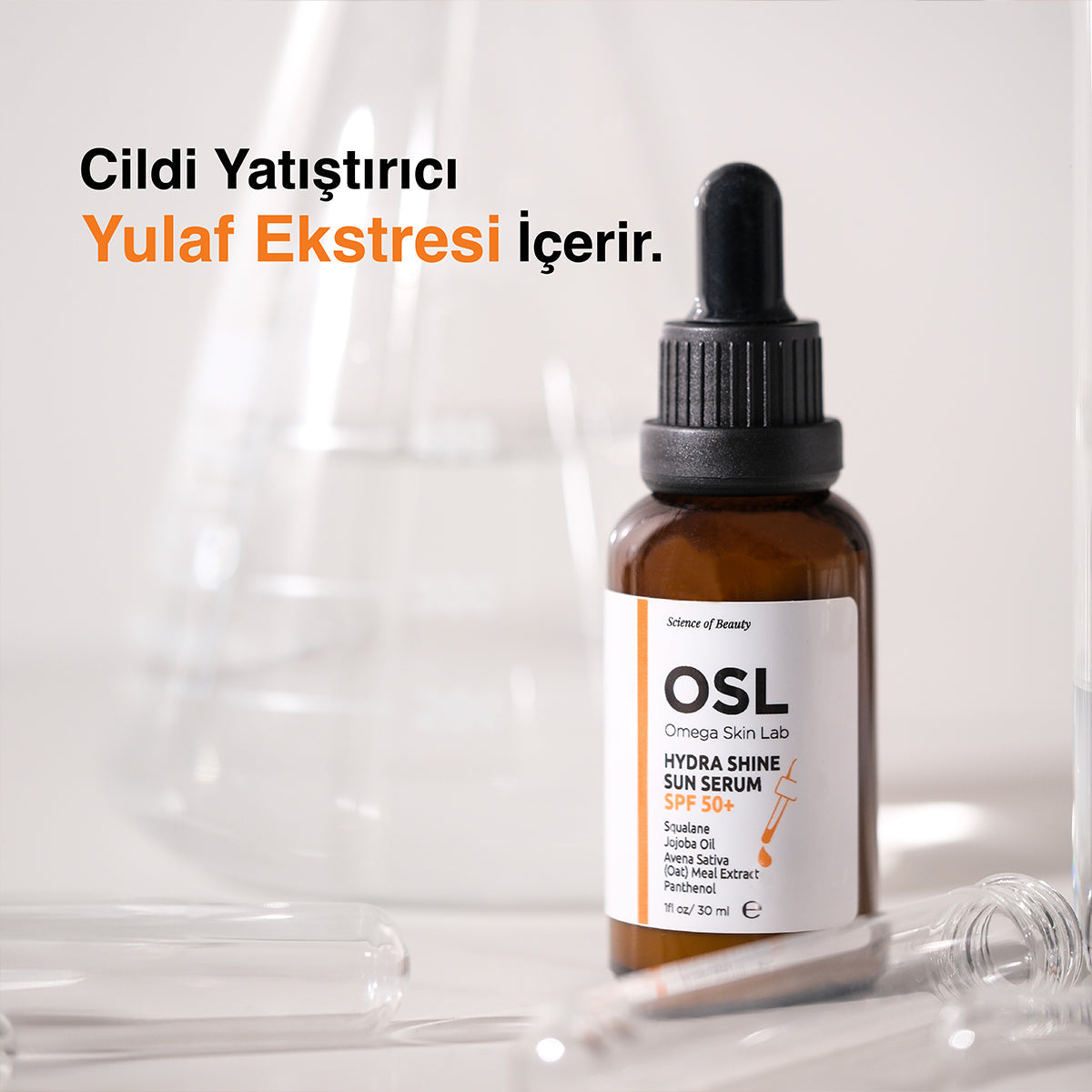 Omega Skin Lab Hydra Shine Sun Serum SPF 50+