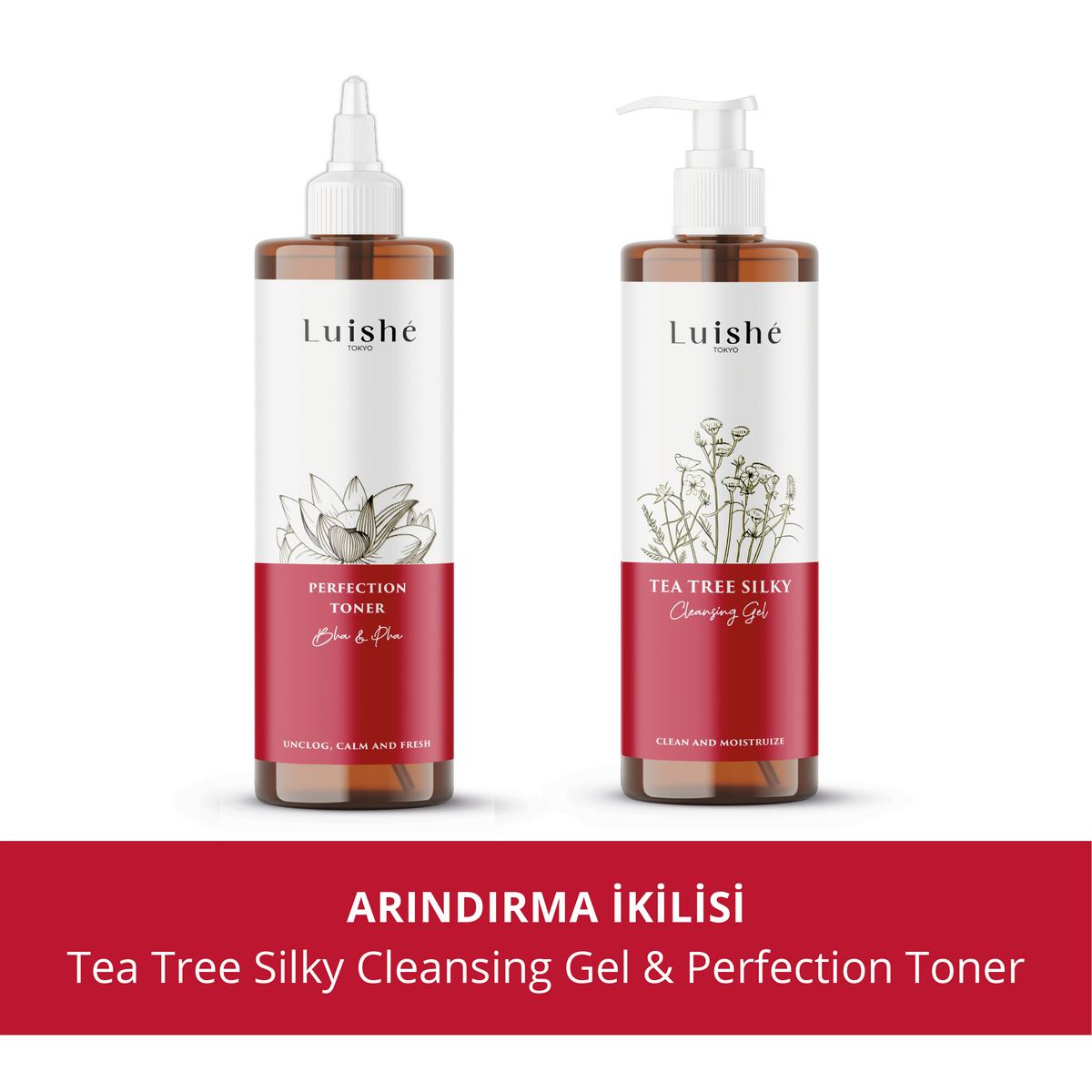 Luishe Tokyo Arındırma İkilisi: Perfection Toner + Tea Tree Silky Cleansing Gel