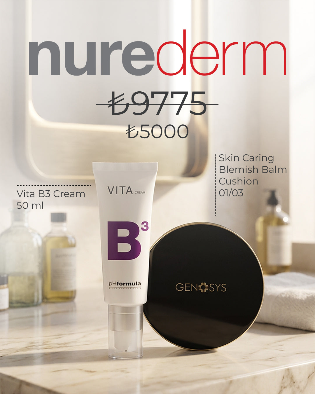 pHformula Vita B3 & Genosys BB Cushion Bakım Seti