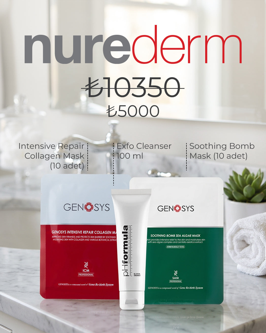 Genosys Maske & pHformula EXFO Cleanse Bakım Seti