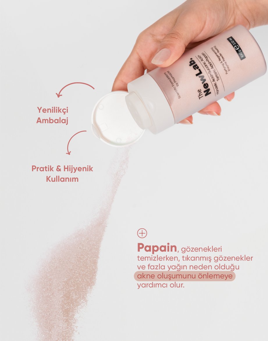 The NewLab Arındırıcı ve Yenileyici Enzim Toz Peeling (Mandelic Acid+Succinic Acid+Tartaric Acid+Papain)