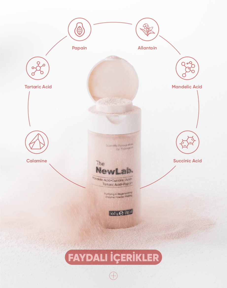 The NewLab Arındırıcı ve Yenileyici Enzim Toz Peeling (Mandelic Acid+Succinic Acid+Tartaric Acid+Papain)